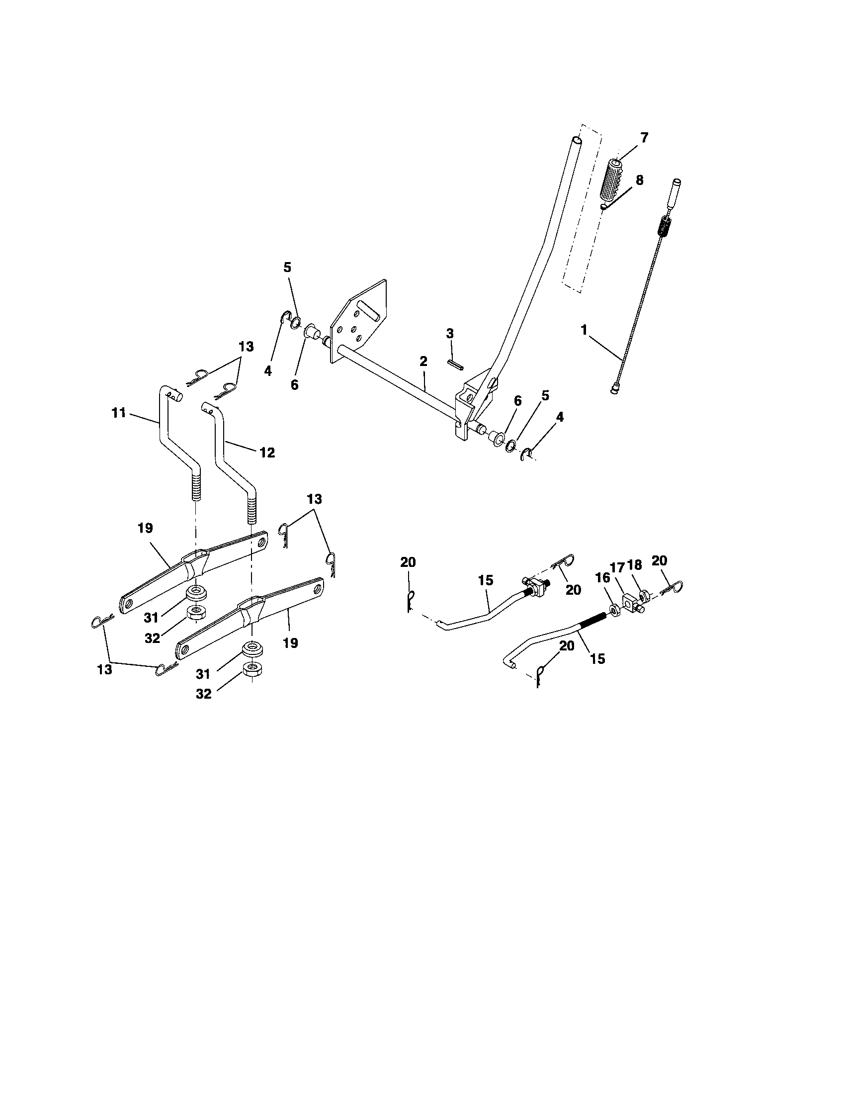 Husqvarna 917279060 mower lift diagram