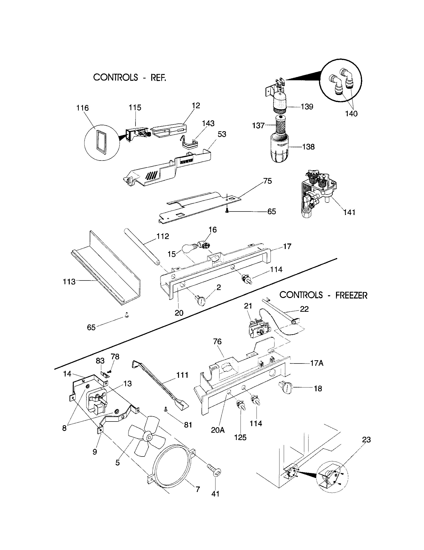 Frigidaire FRS26ZTHB2 controls diagram