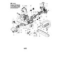 Craftsman 358352680 chain/bar/handle/chassis diagram