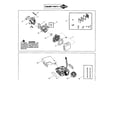 Craftsman 358796121 carburetor/cover-air cleaner diagram