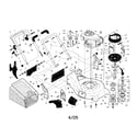 Husqvarna 5521BBC engine/housing/handle/bag diagram