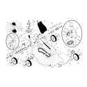 Husqvarna 5521BBC wheels/tires/gearcase diagram