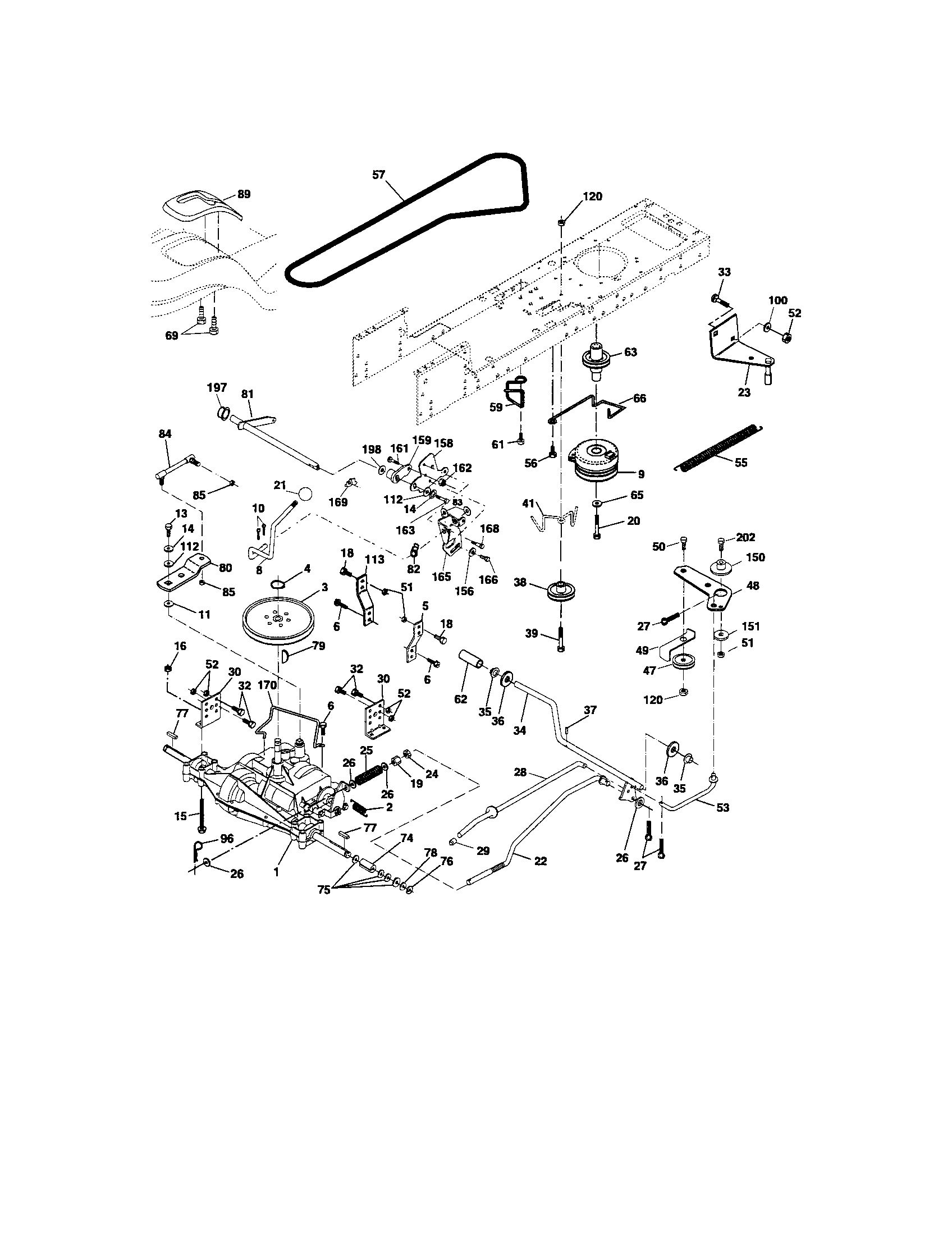 Craftsman 917274650 ground drive diagram