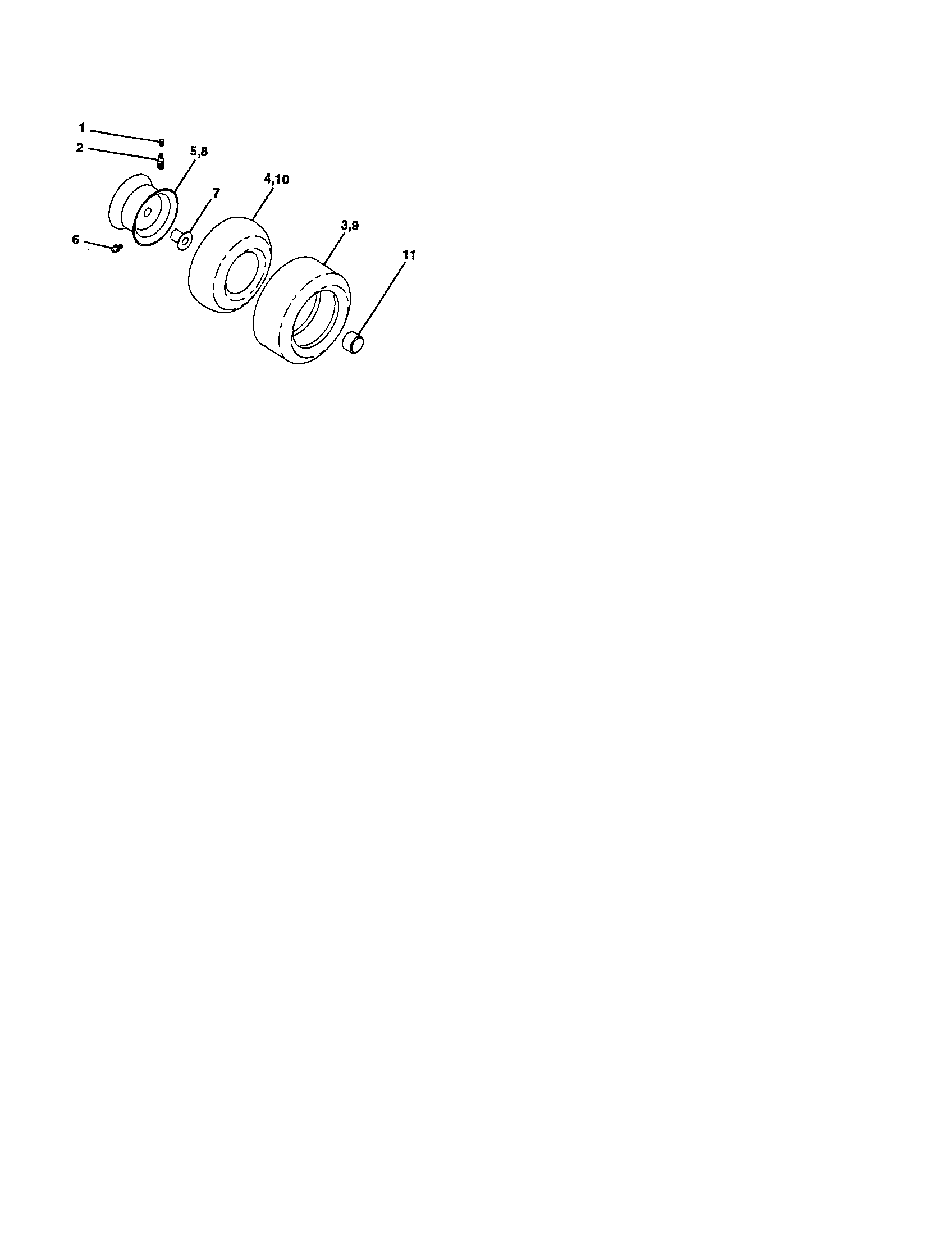 Craftsman 917274650 wheels and tires diagram
