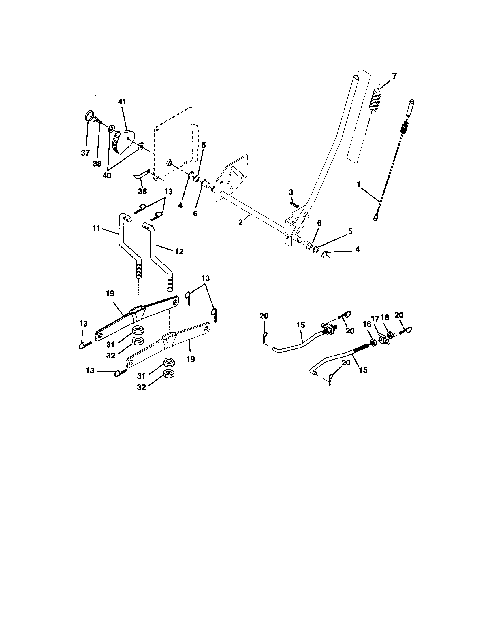 Craftsman 917274650 lift assembly diagram