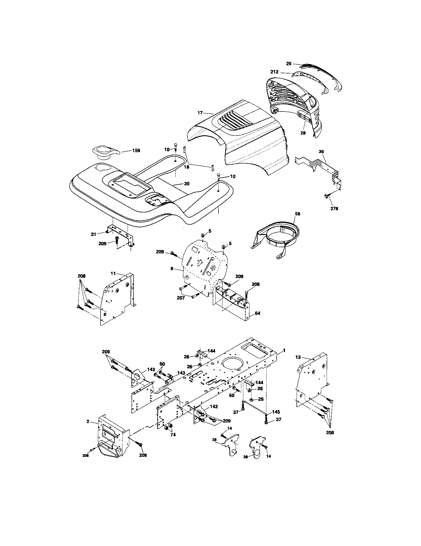 Craftsman 917275180 chassis and enclosures diagram