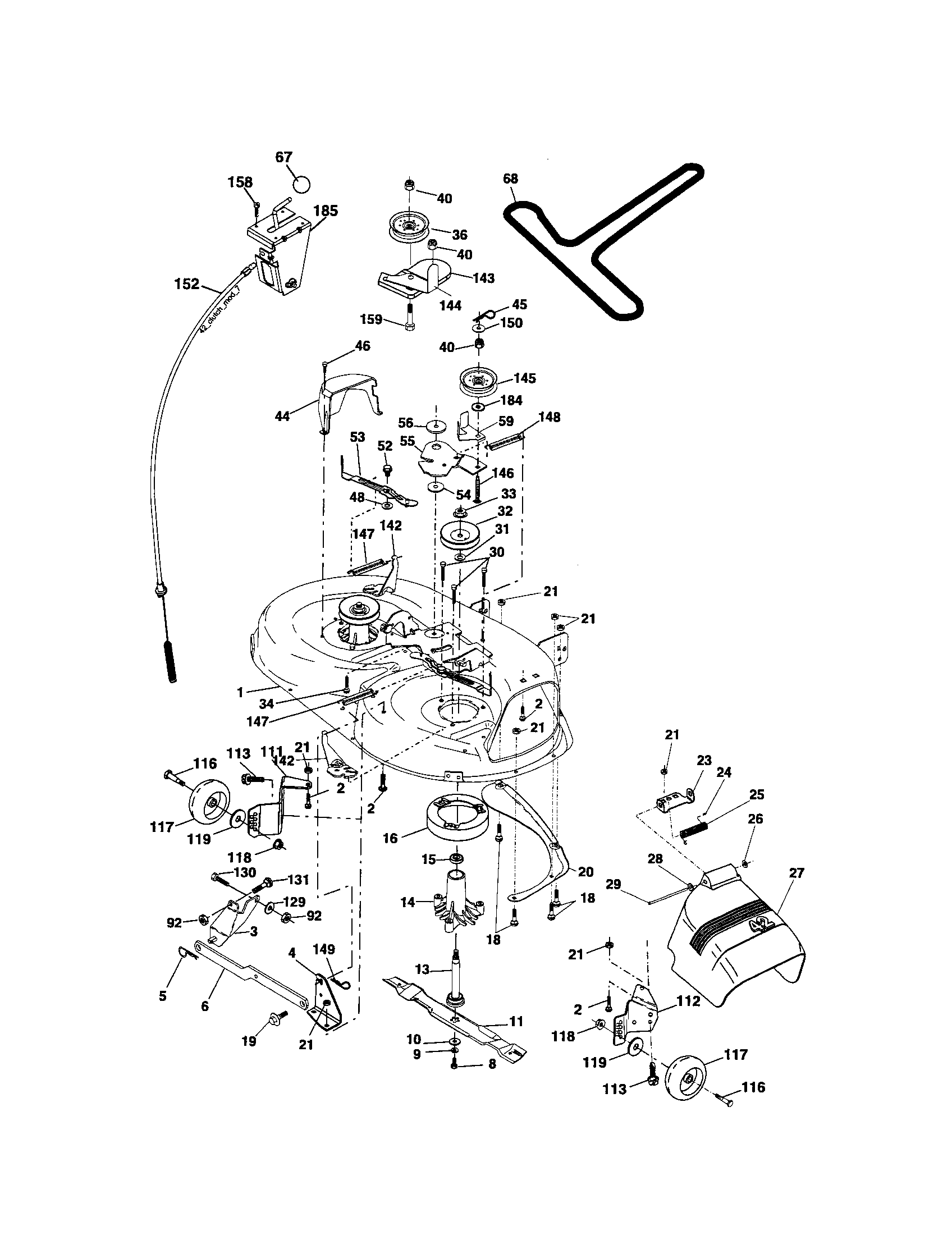 Craftsman 917275180 mower deck diagram