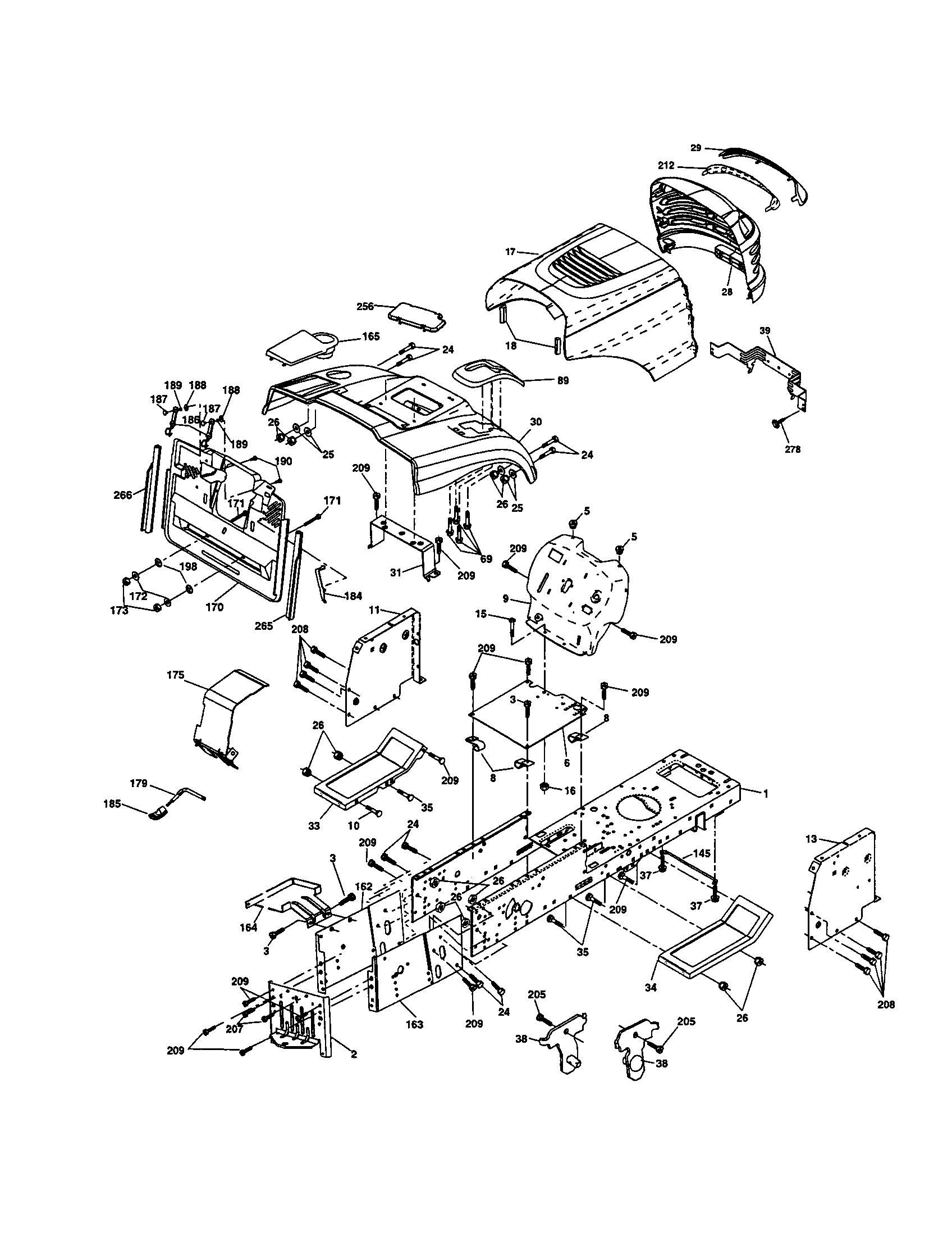 Craftsman 917278230 chassis and enclosures diagram