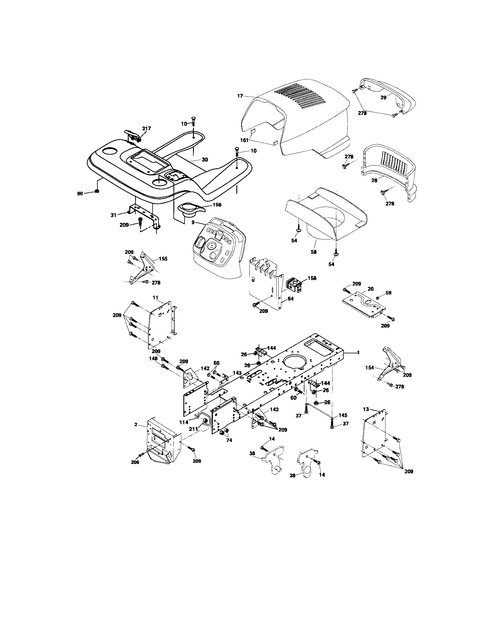 Craftsman 917275631 chassis and enclosures diagram