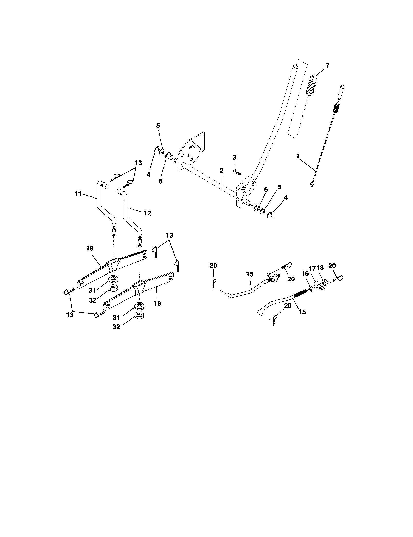 Craftsman 917275631 lift assembly diagram