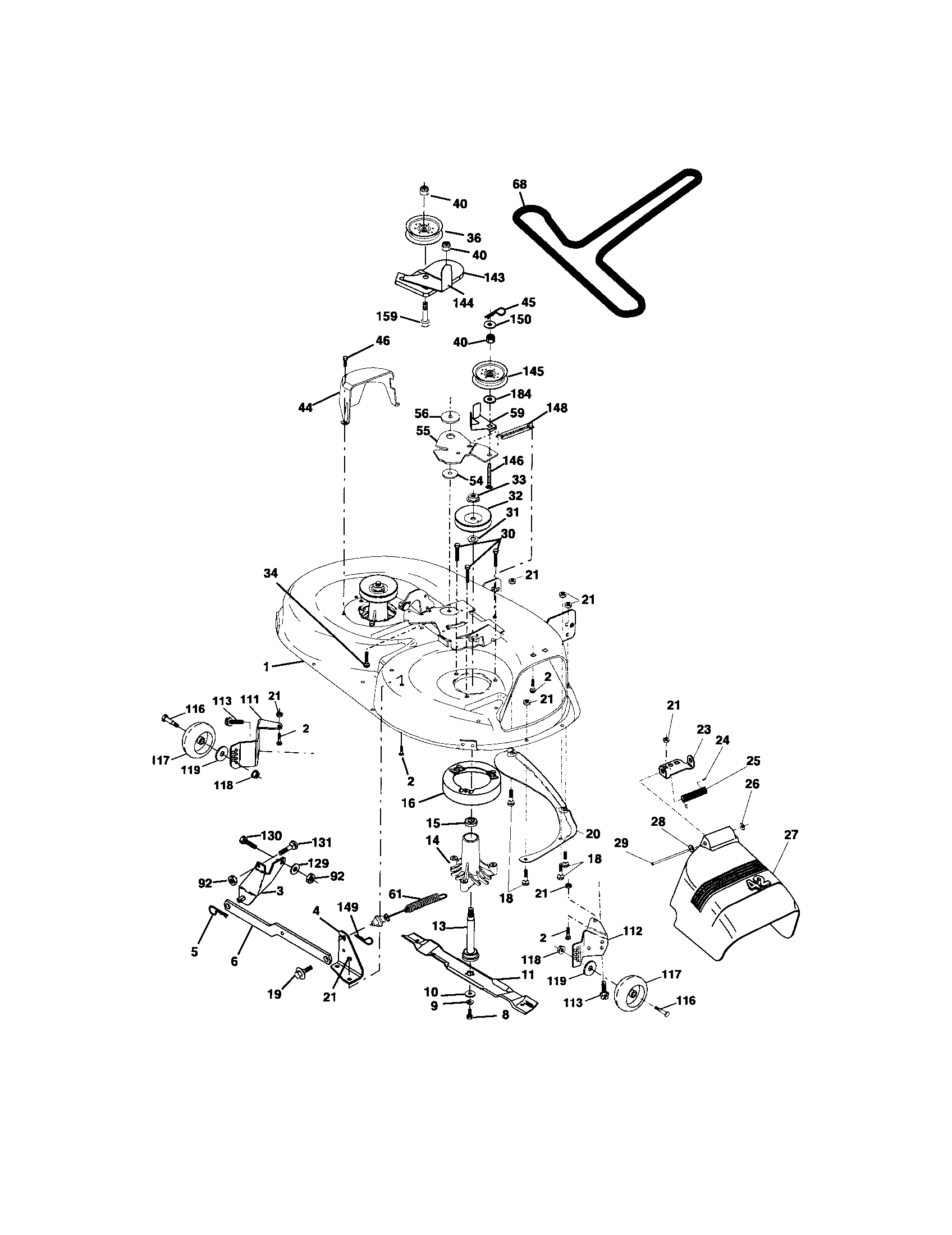 Craftsman 917275631 mower deck diagram
