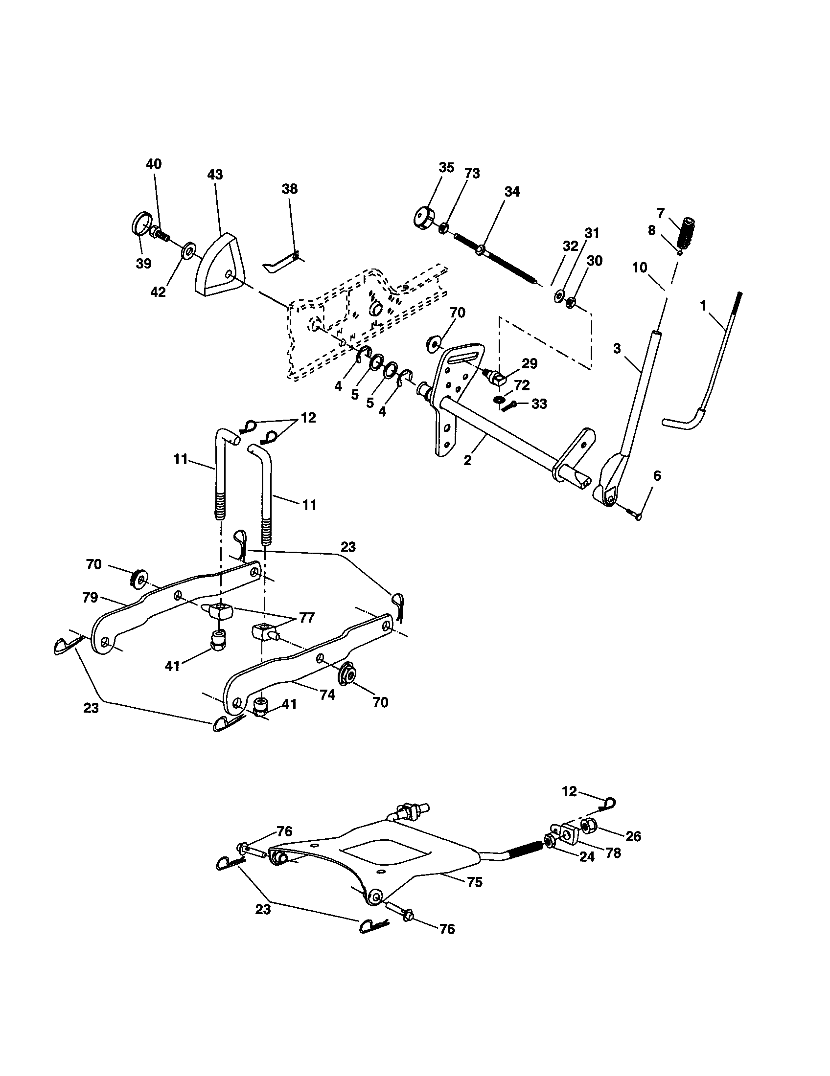 Craftsman 917277640 mower lift diagram