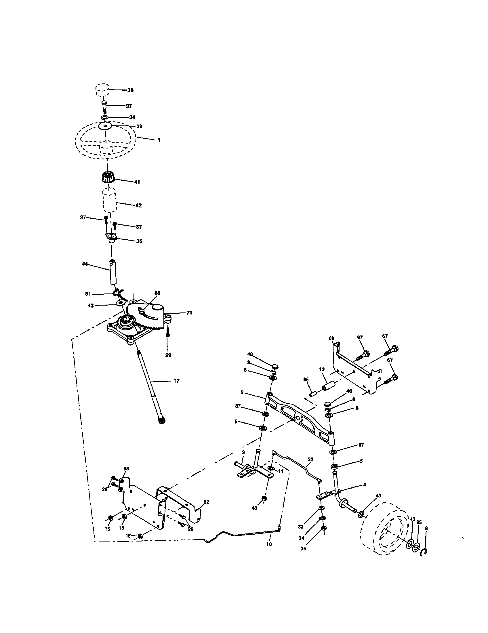 Companion 917278260 steering assembly diagram