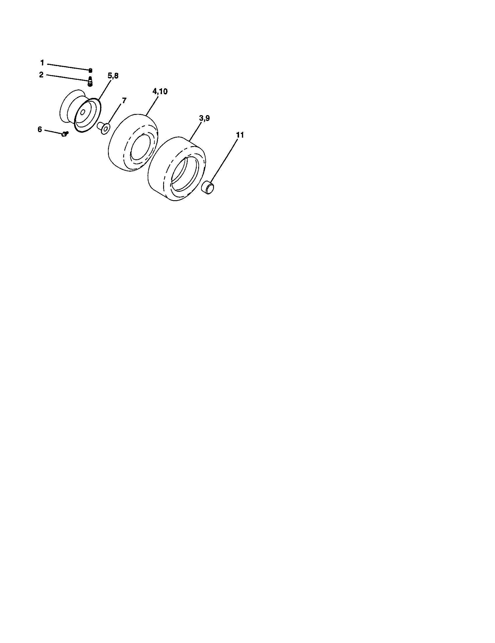 Craftsman 917277491 wheels and tires diagram