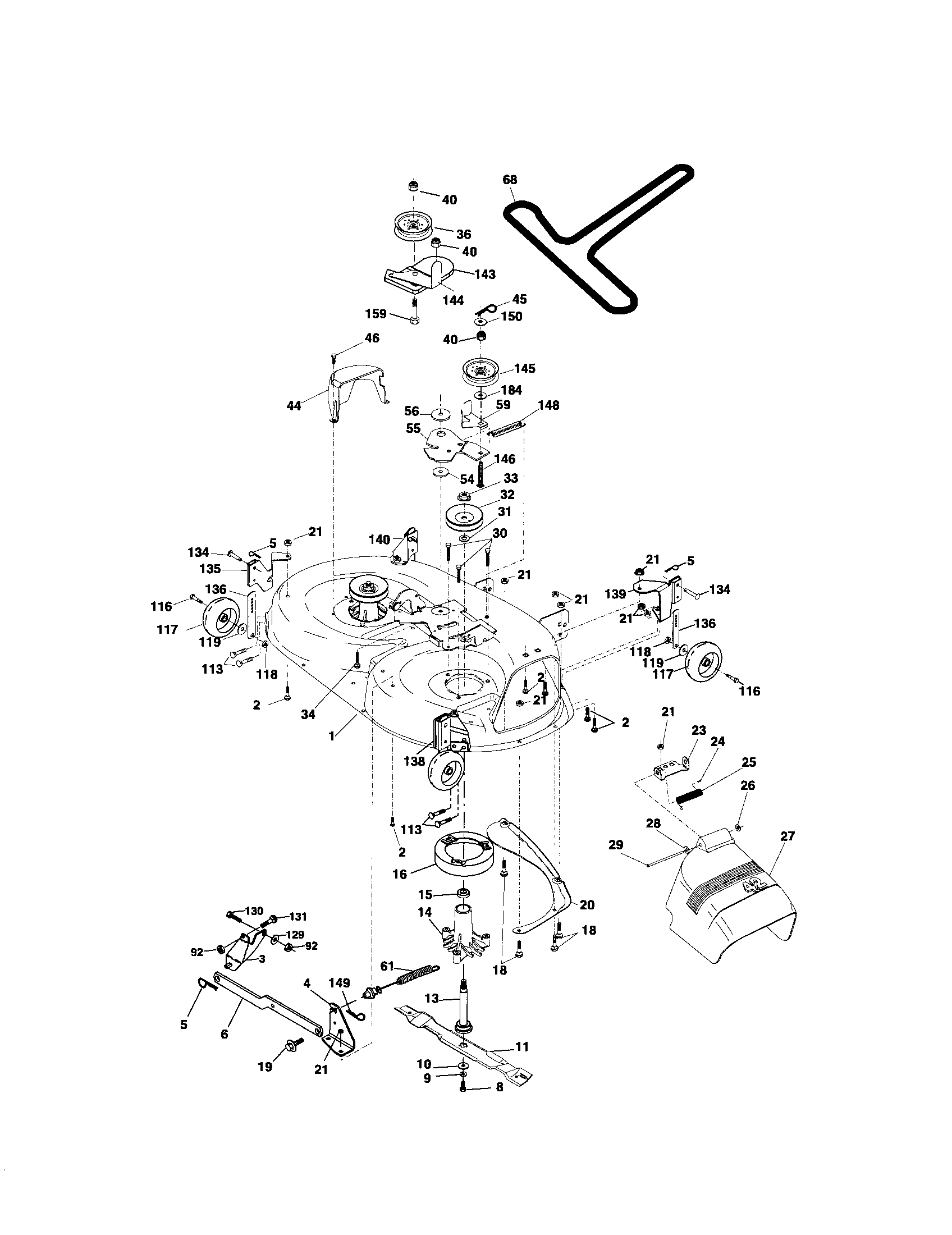 Craftsman 917275660 mower deck diagram