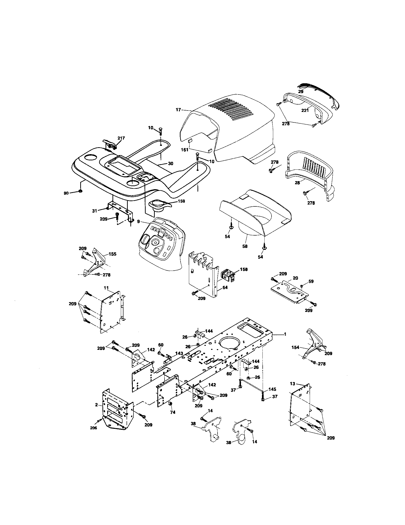 Craftsman 917275661 chassis and enclosures diagram