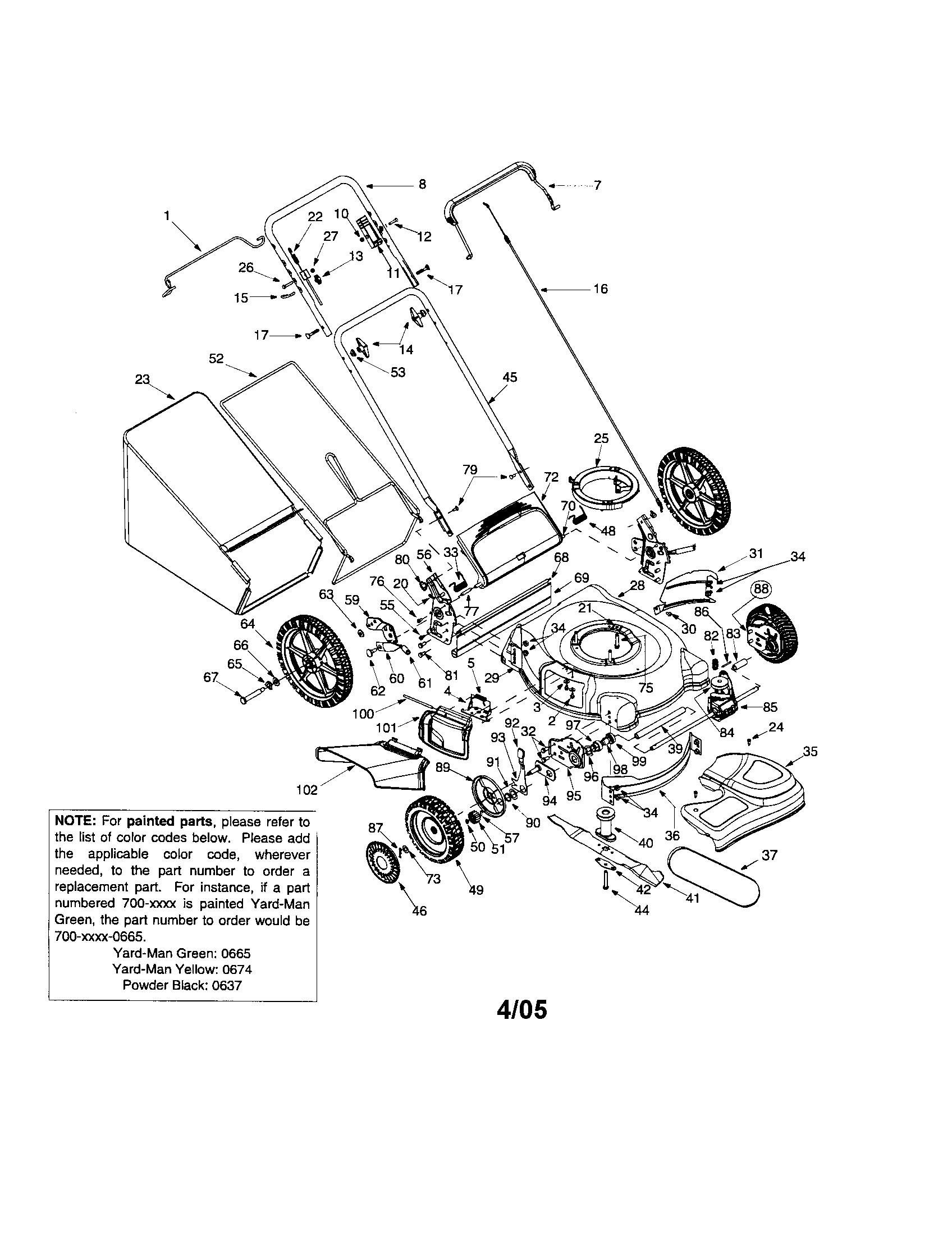 MTD 565 mower assembly diagram