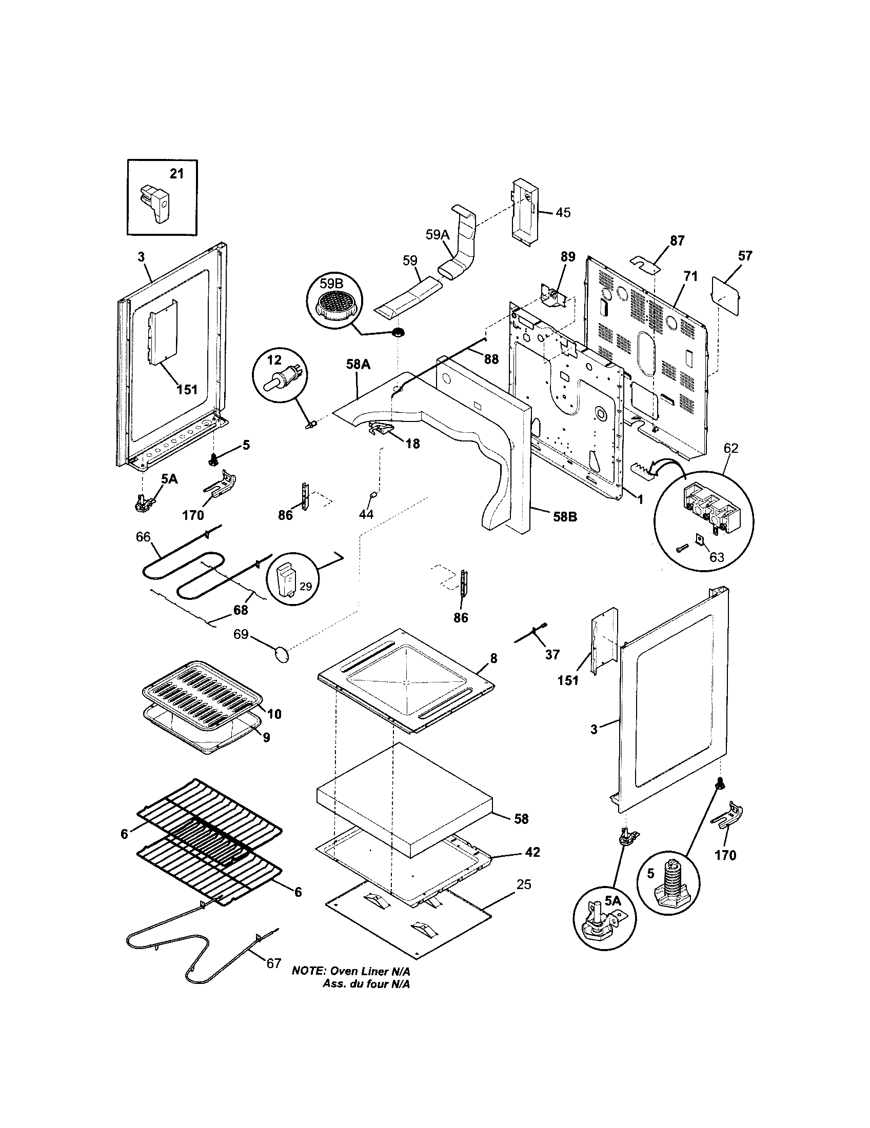 Kenmore 79015032500 body diagram