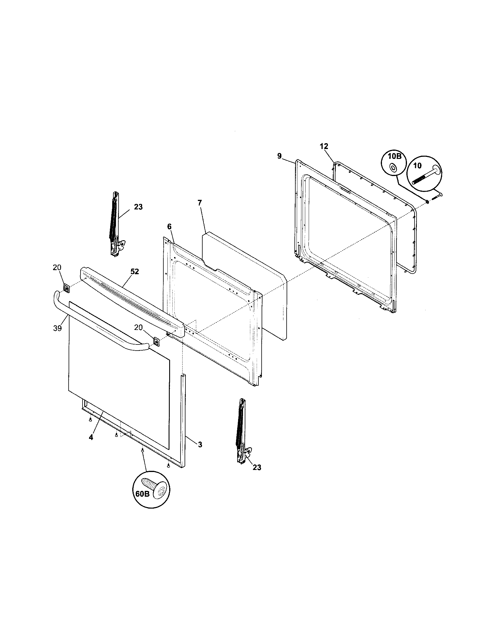 Kenmore 79015032500 door diagram