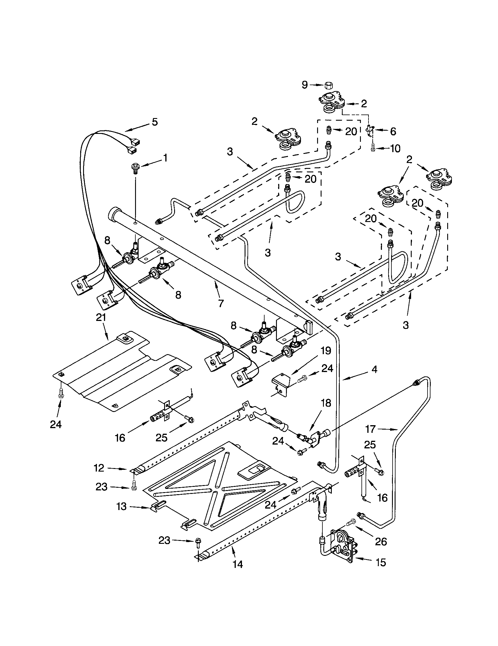 Kenmore 66572173300 manifold diagram