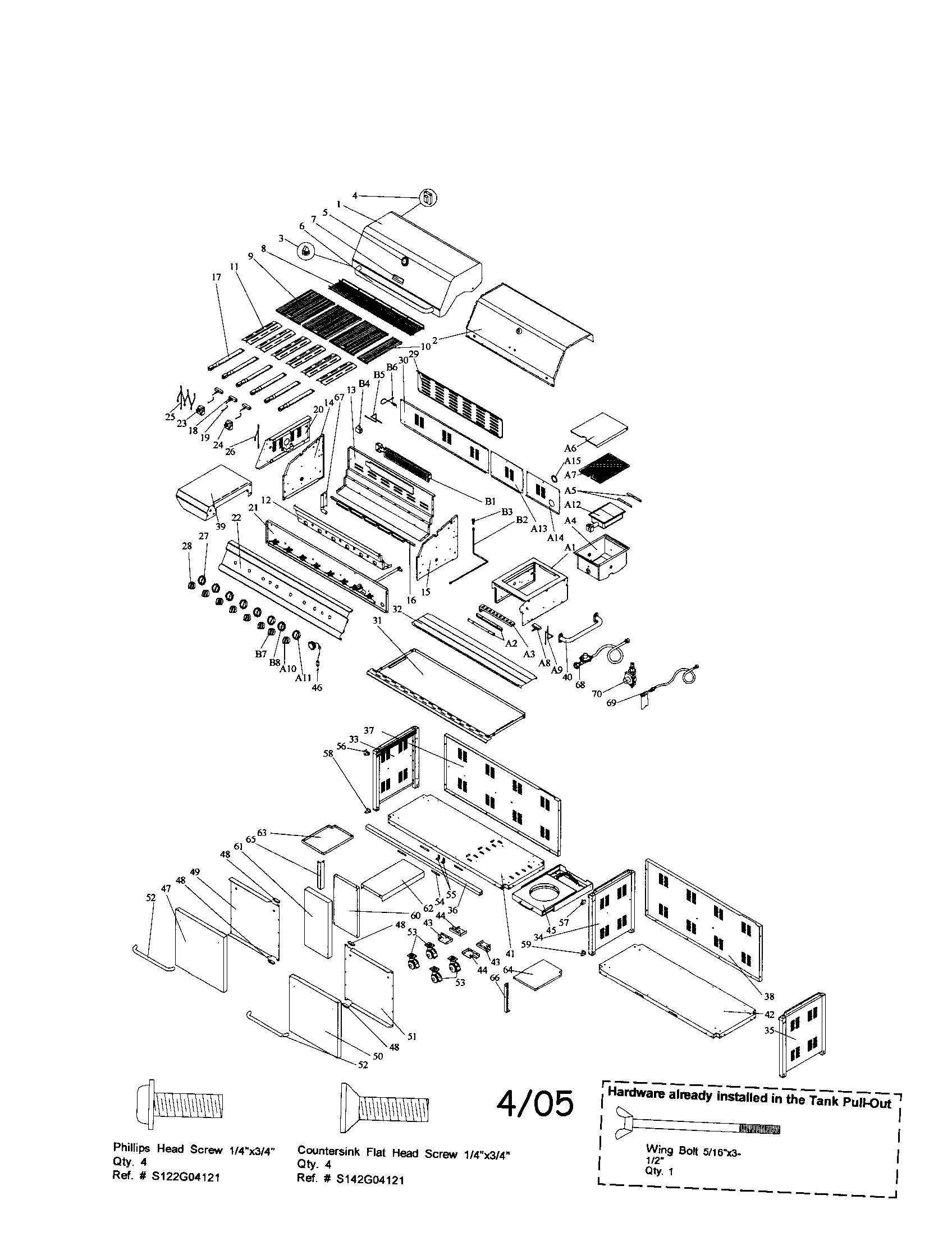 Kenmore Elite 14116686 grill assembly diagram