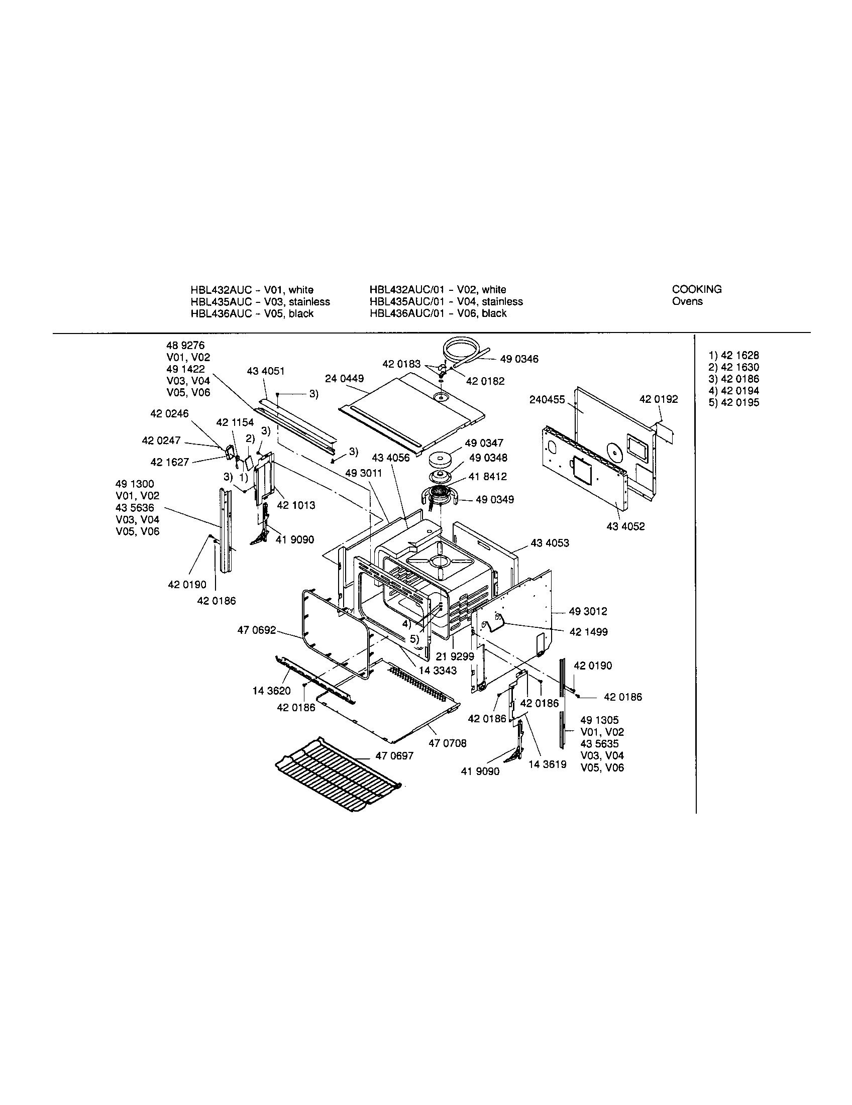 Bosch HBL436AUC body diagram