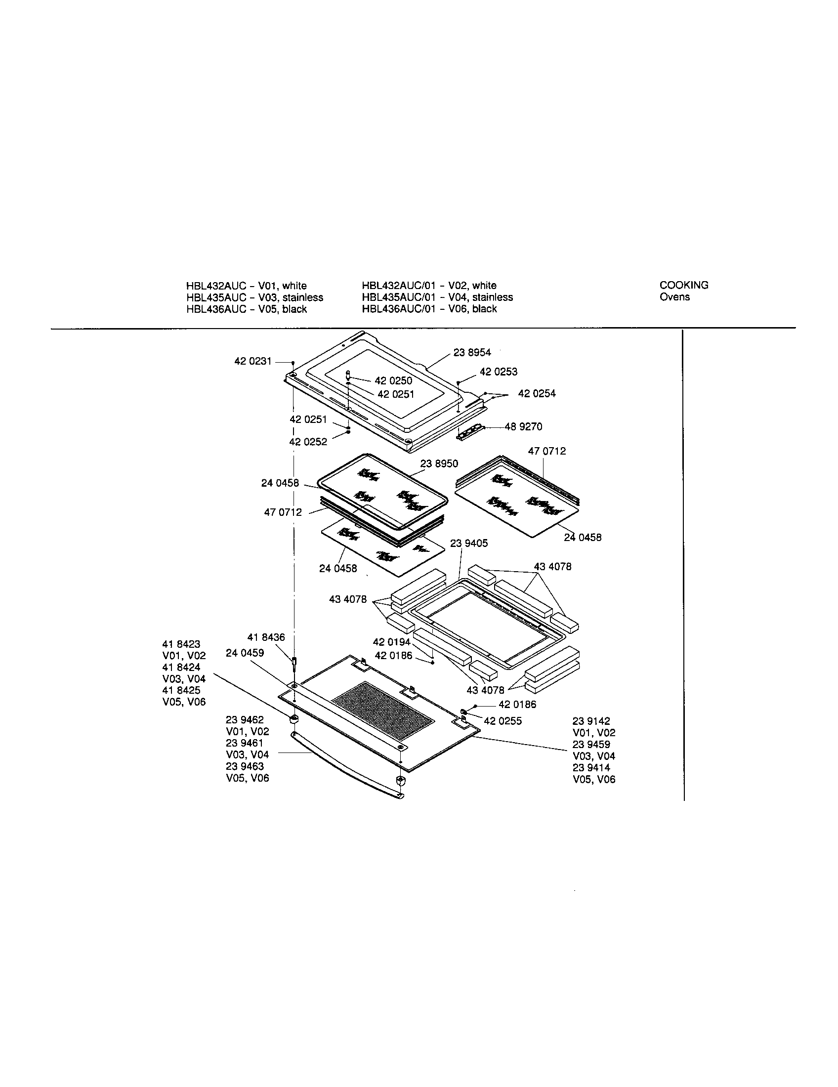 Bosch HBL436AUC door diagram