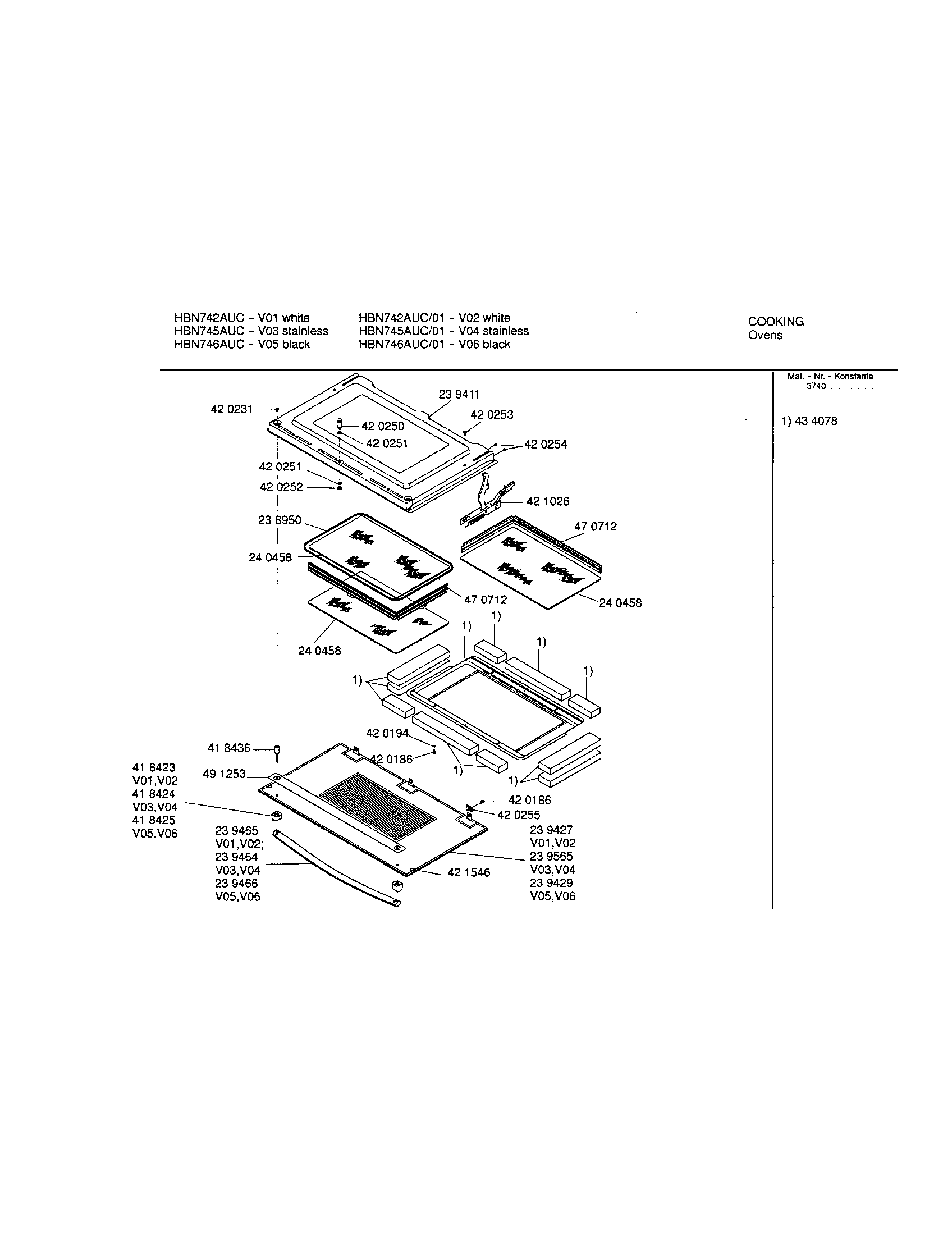 Bosch HBN742AUC door diagram