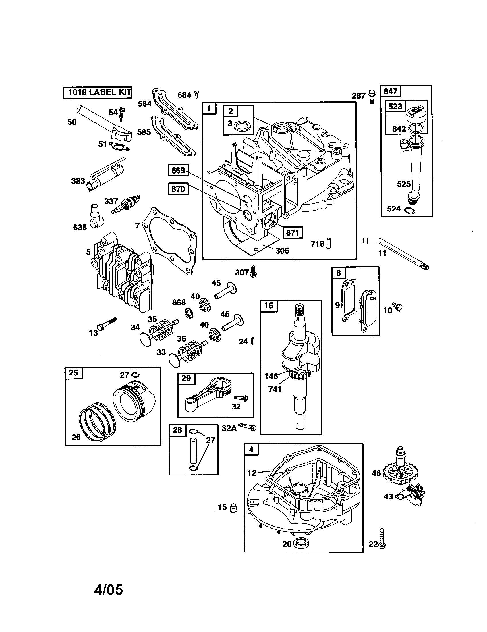Craftsman 917377663 cylinder/crankshaft/engine-sump diagram