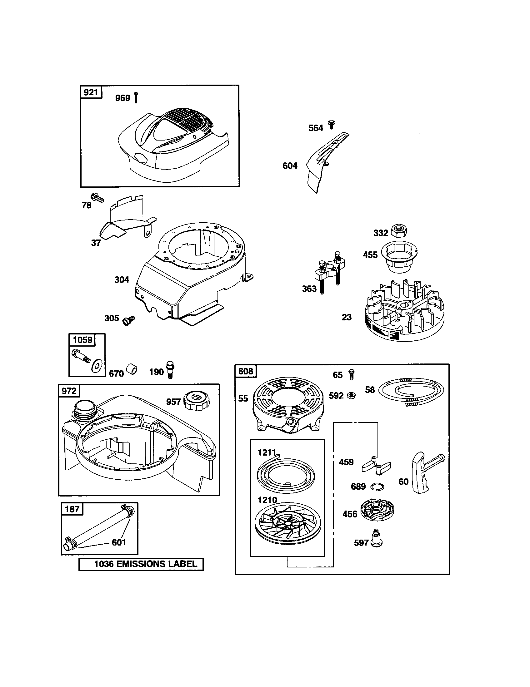Craftsman 917377663 rewind/starter/blower-housing diagram