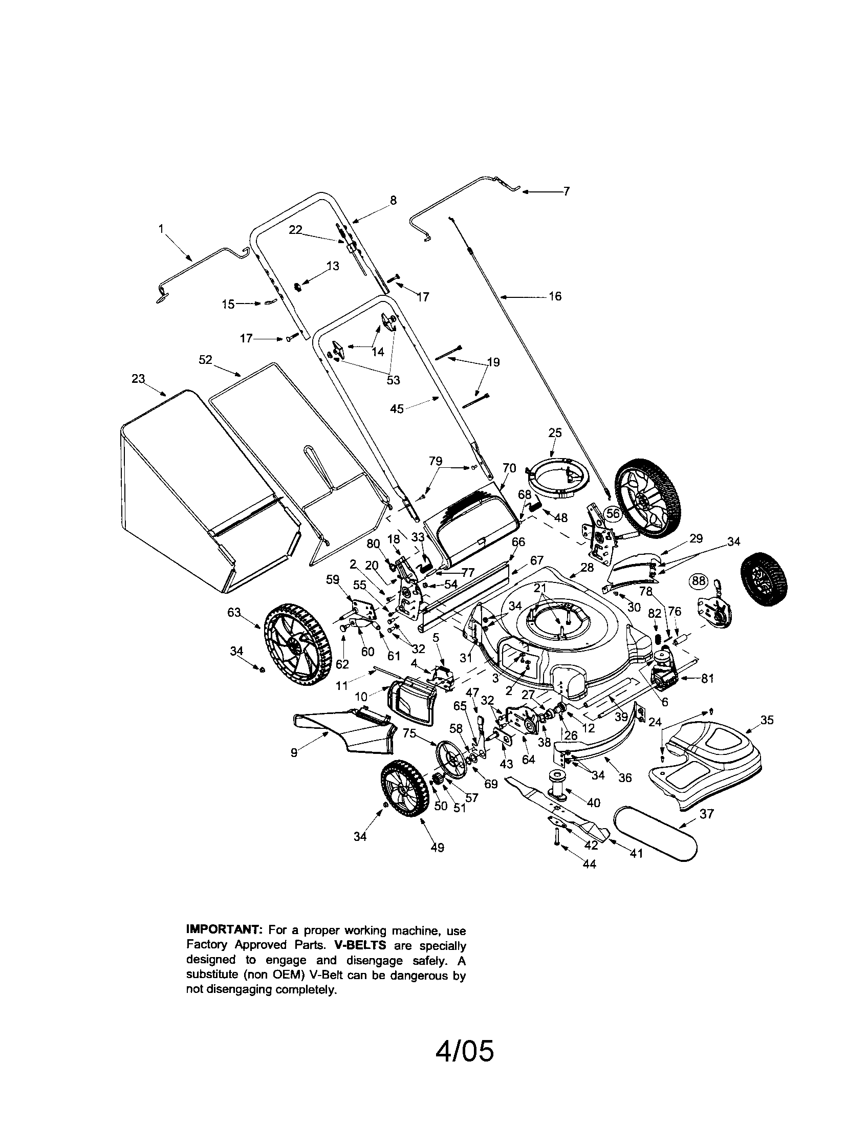 MTD 565 rotary mower diagram