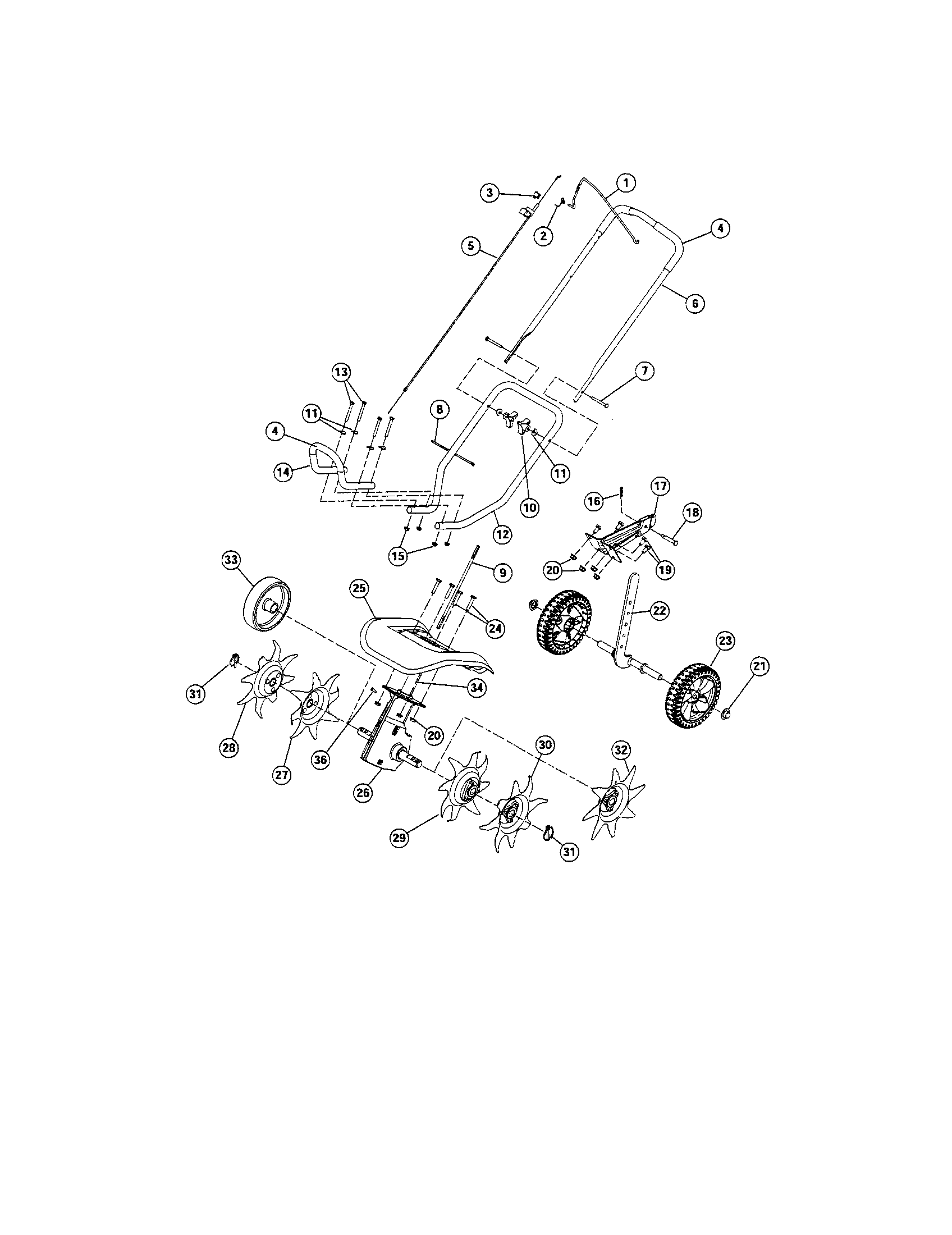 MTD 21AS144R799 cultivator assembly diagram