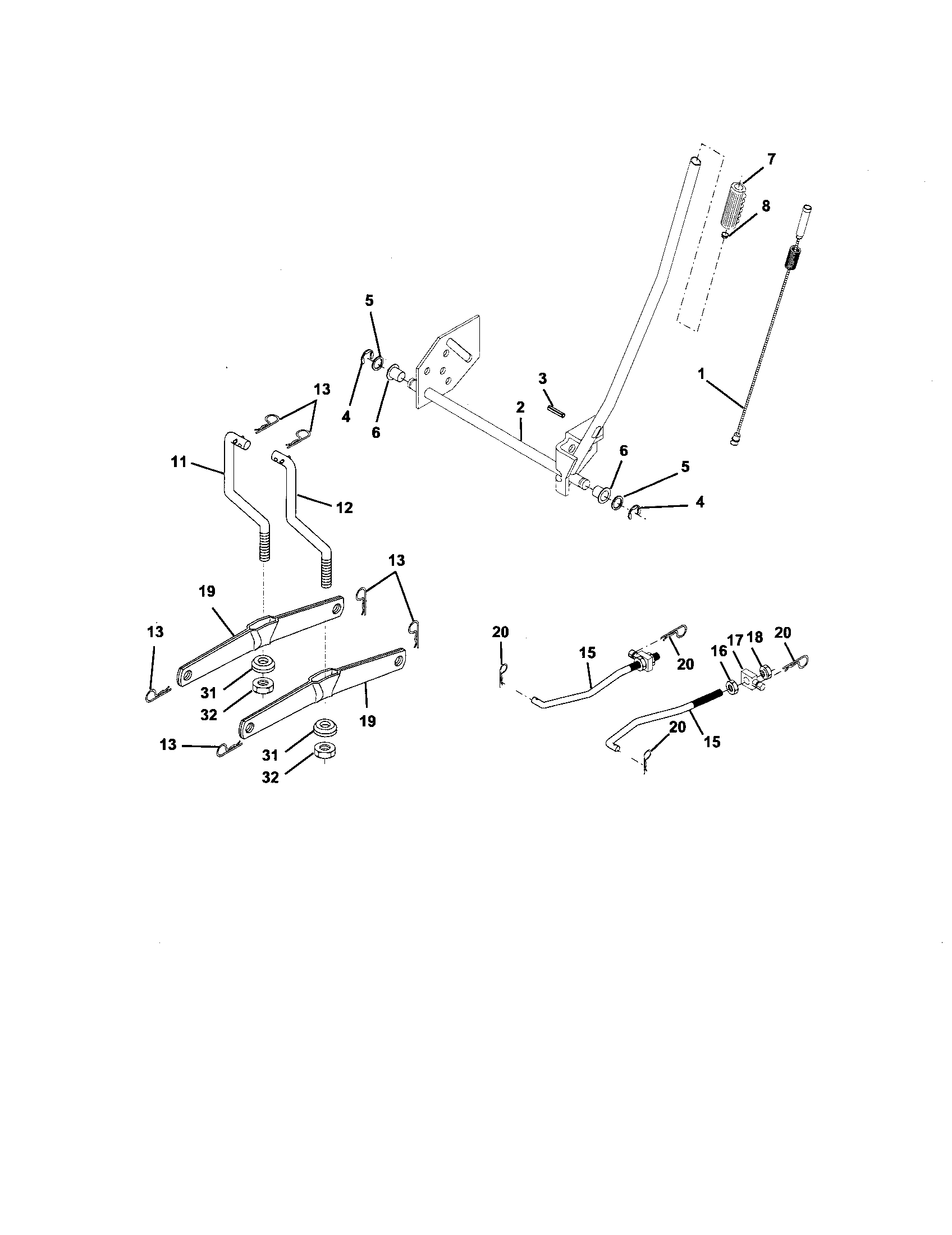 Murray 425014X92E lift assembly diagram