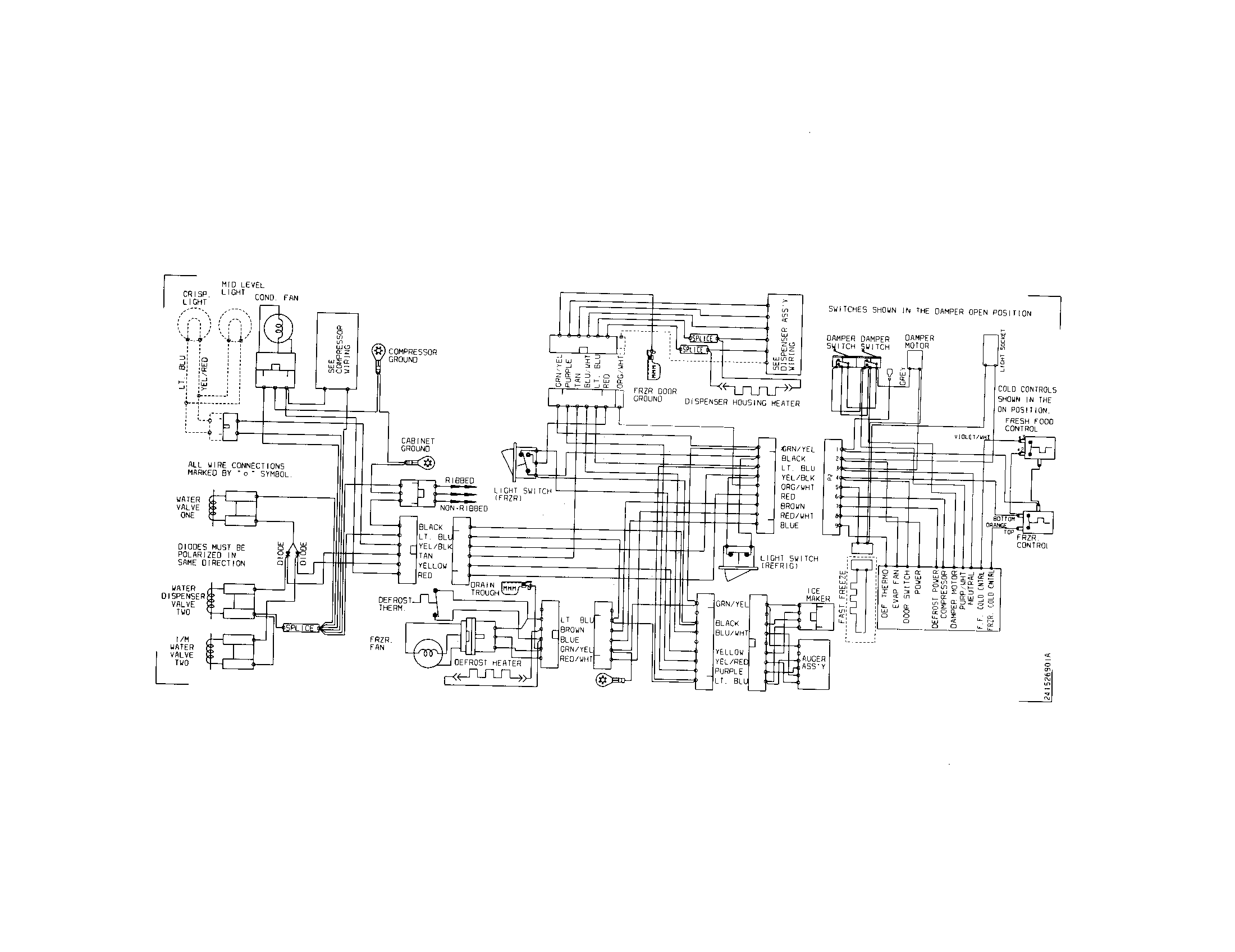 Frigidaire GLRS233ZDW4 wiring diagram diagram
