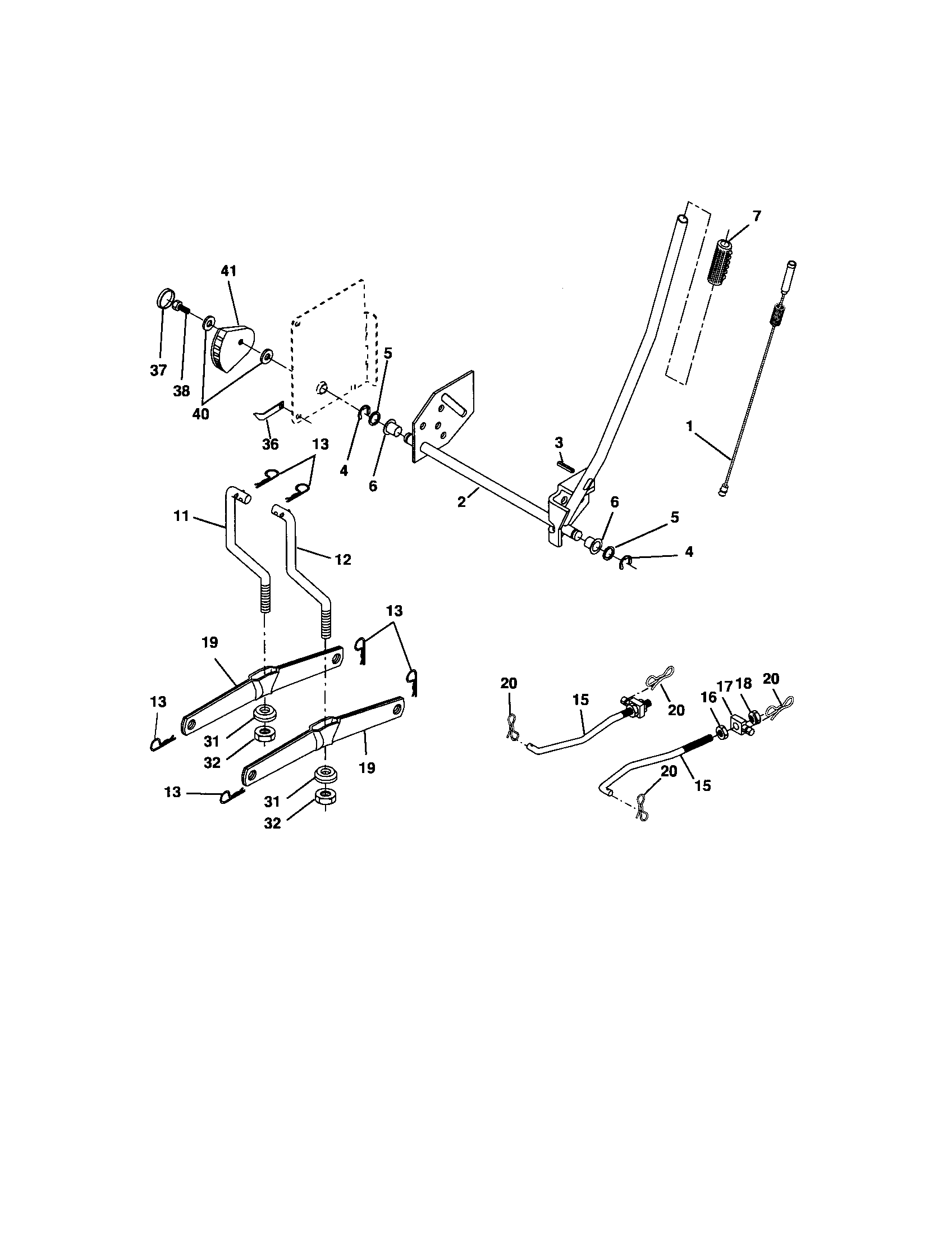 Craftsman 917275662 lift assembly diagram