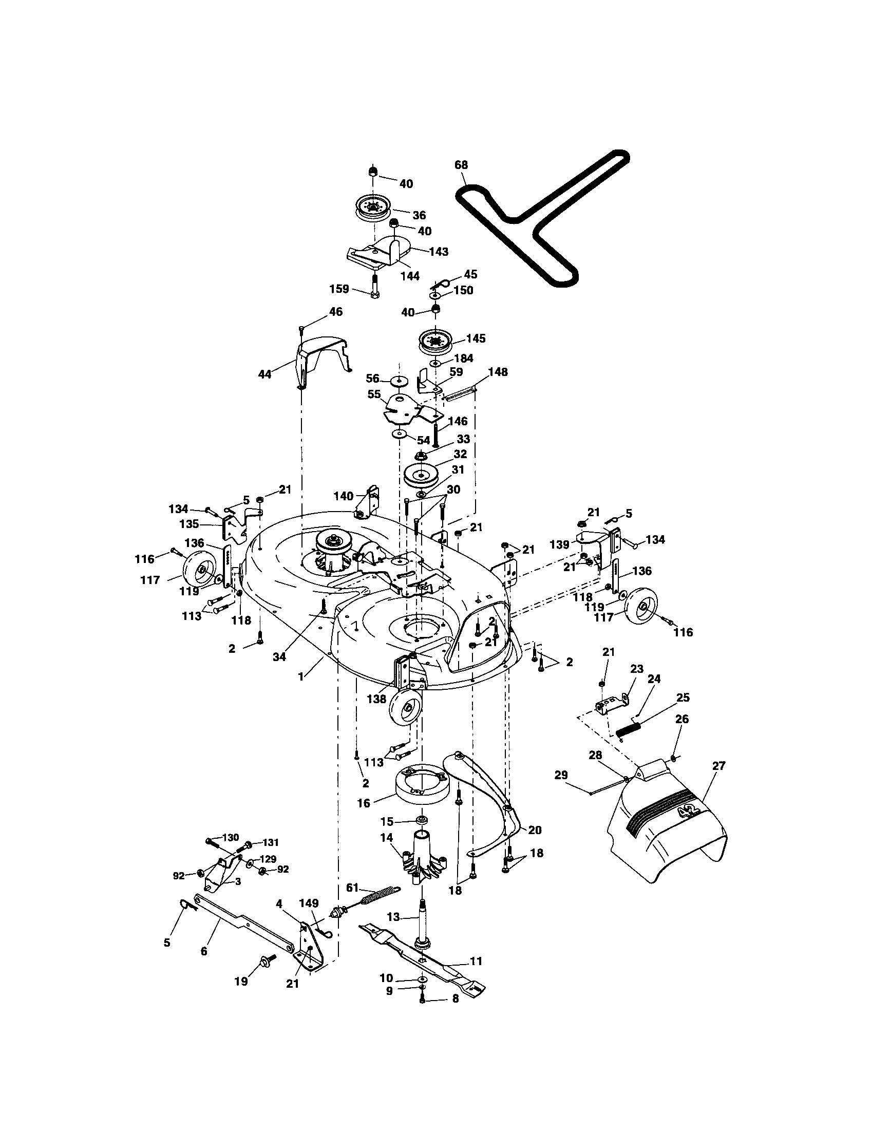 Craftsman 917275662 mower deck diagram