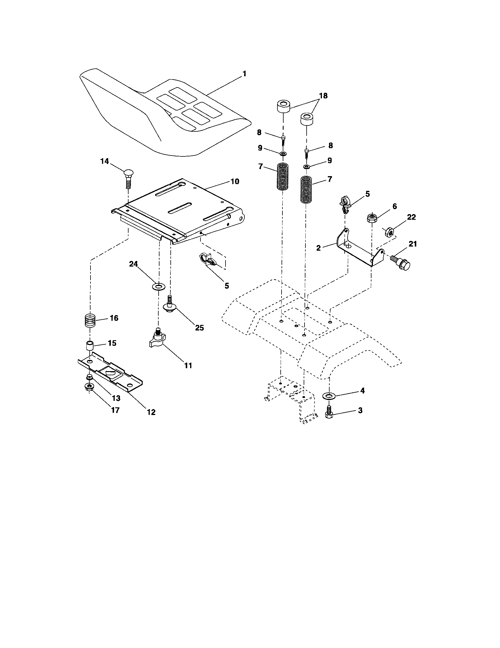 Craftsman 917275684 seat assembly diagram
