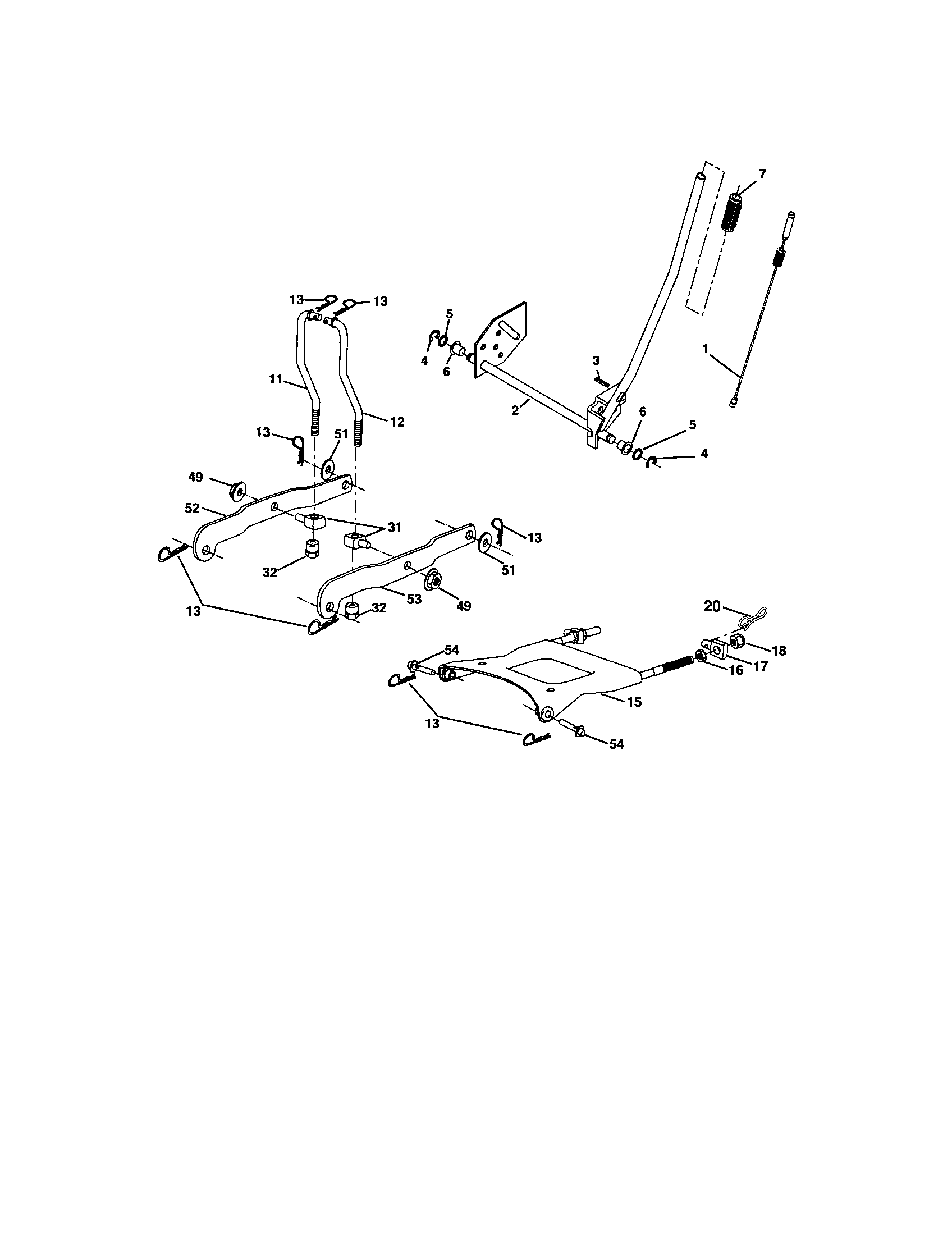 Craftsman 917275701 lift assembly diagram