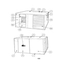 Carrier 50YQ030310 cover, top/grille, side/panels diagram