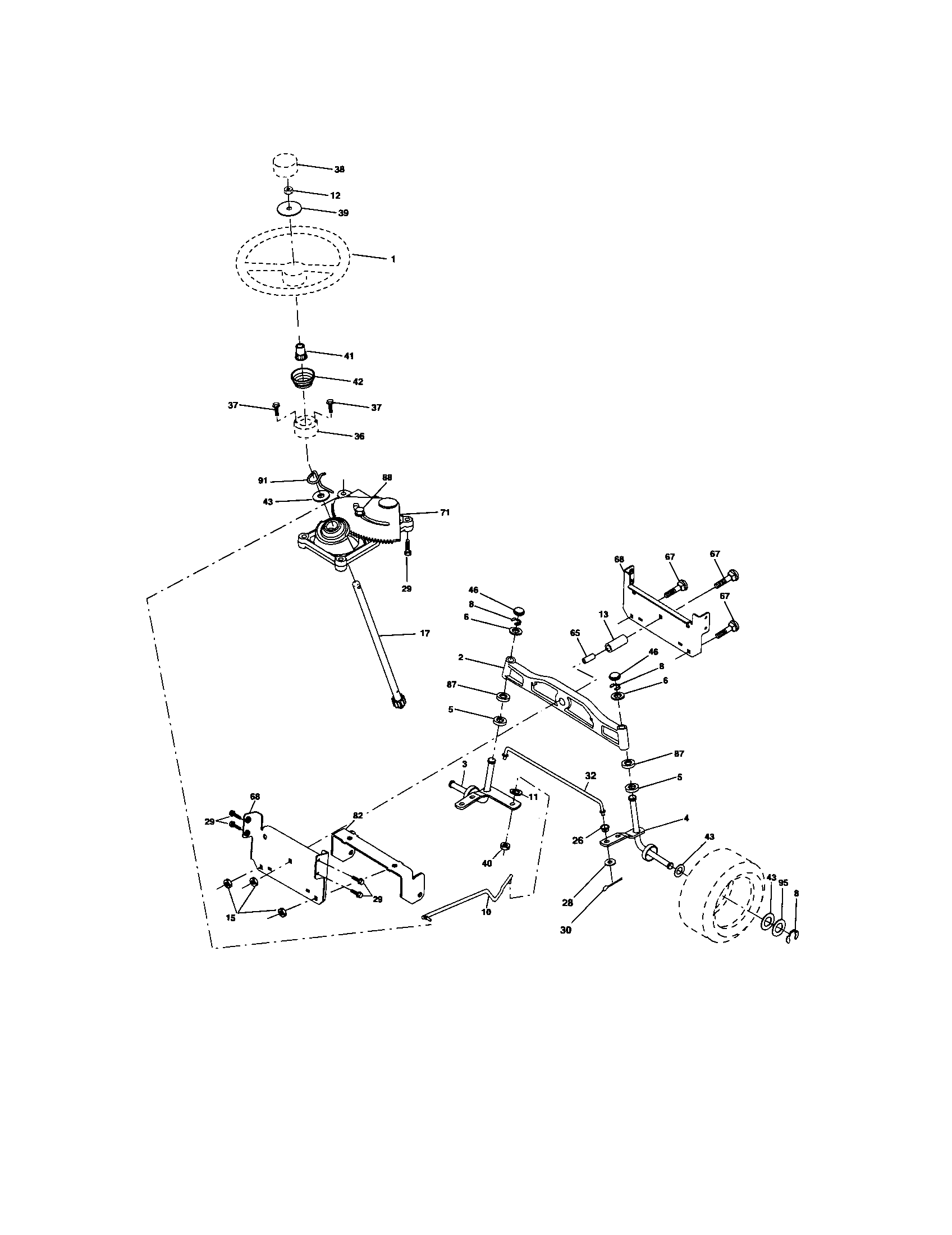 Craftsman 917275632 steering diagram