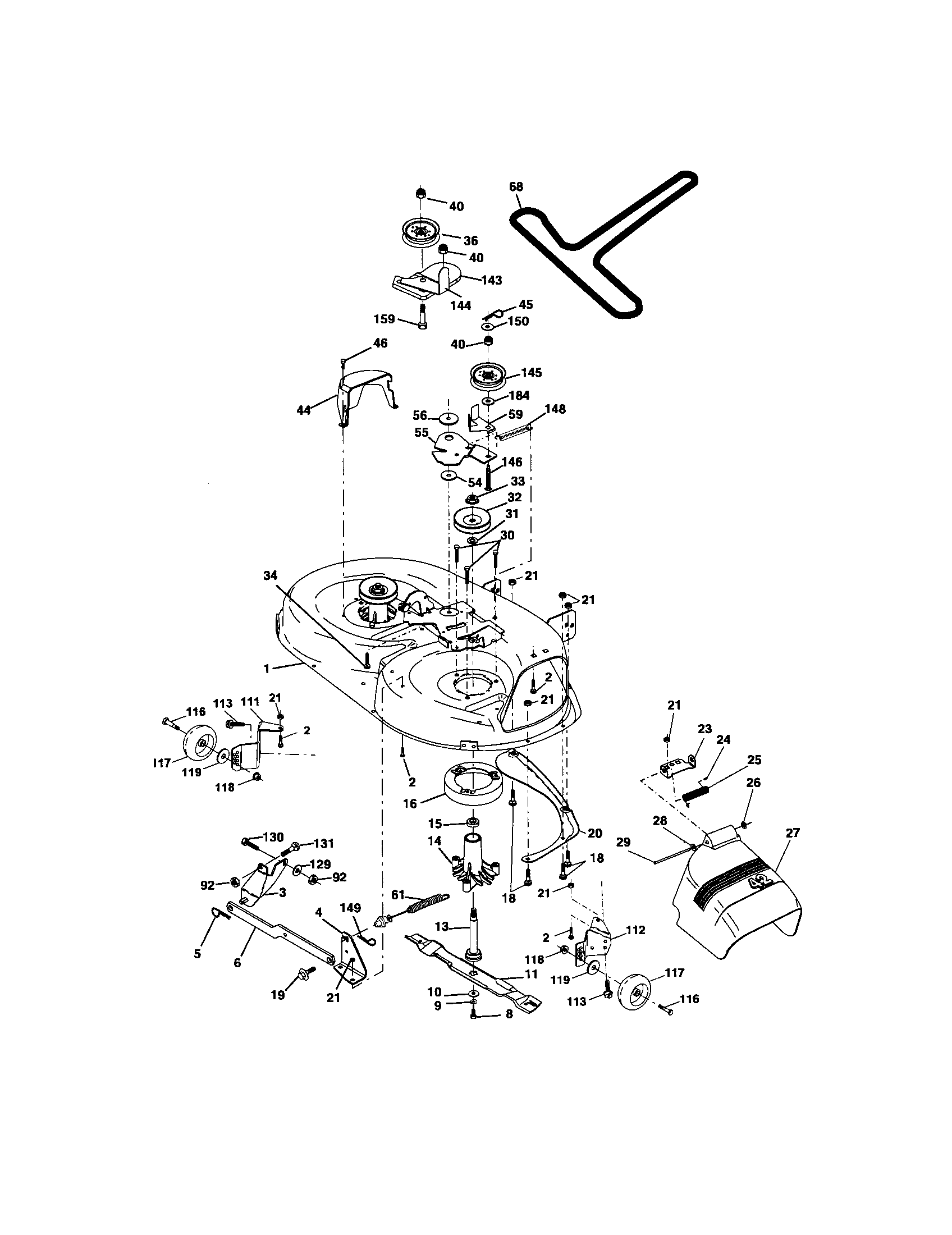 Craftsman 917275632 mower deck diagram