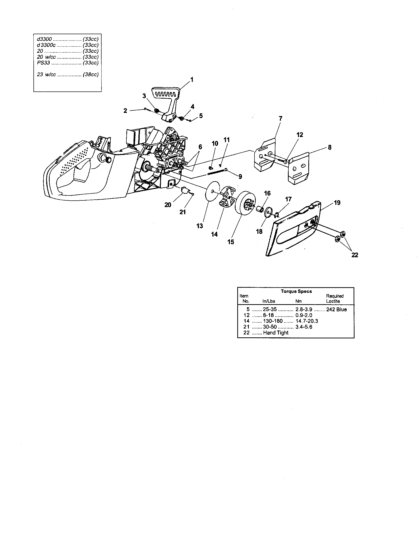 Homelite UT10901A clutch/hand guard/drive case cover diagram