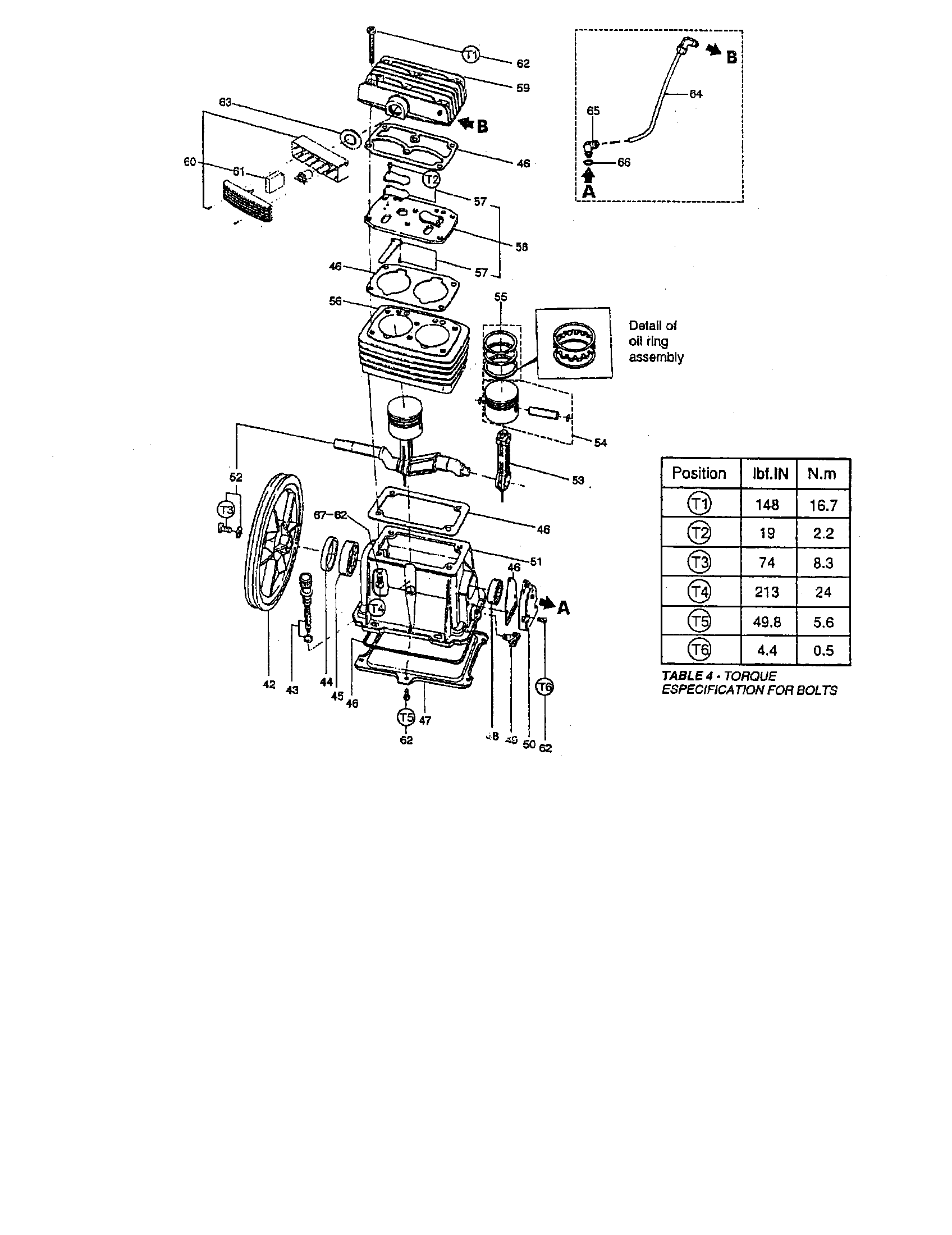 Florida Pneumatic 19551 flywheel/crankcase/crankshaft diagram