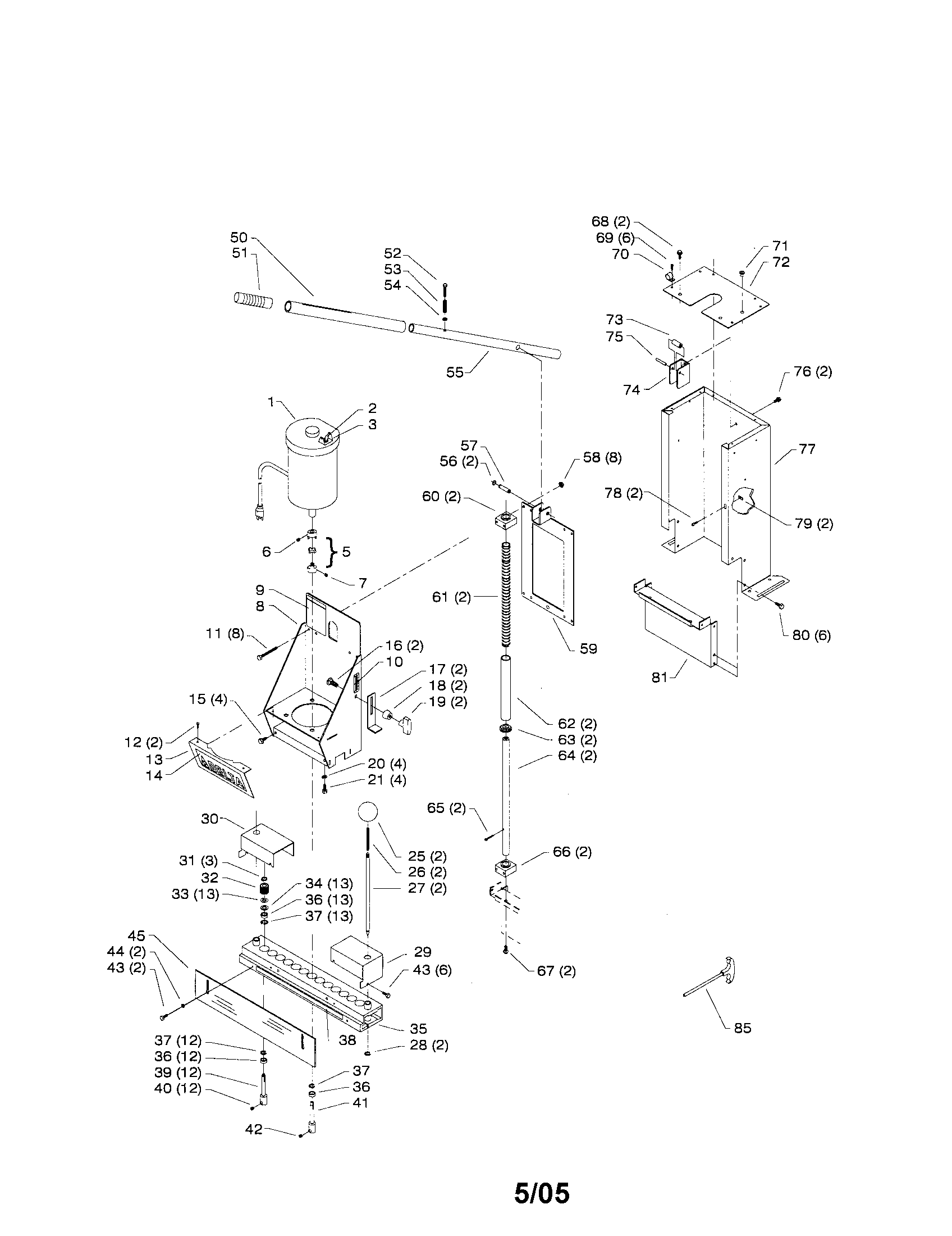 Delta 32-325 motor/tower housing diagram