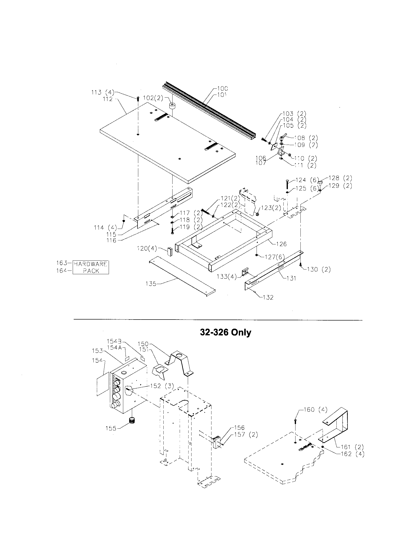 Delta 32-325 base and fence assembly diagram