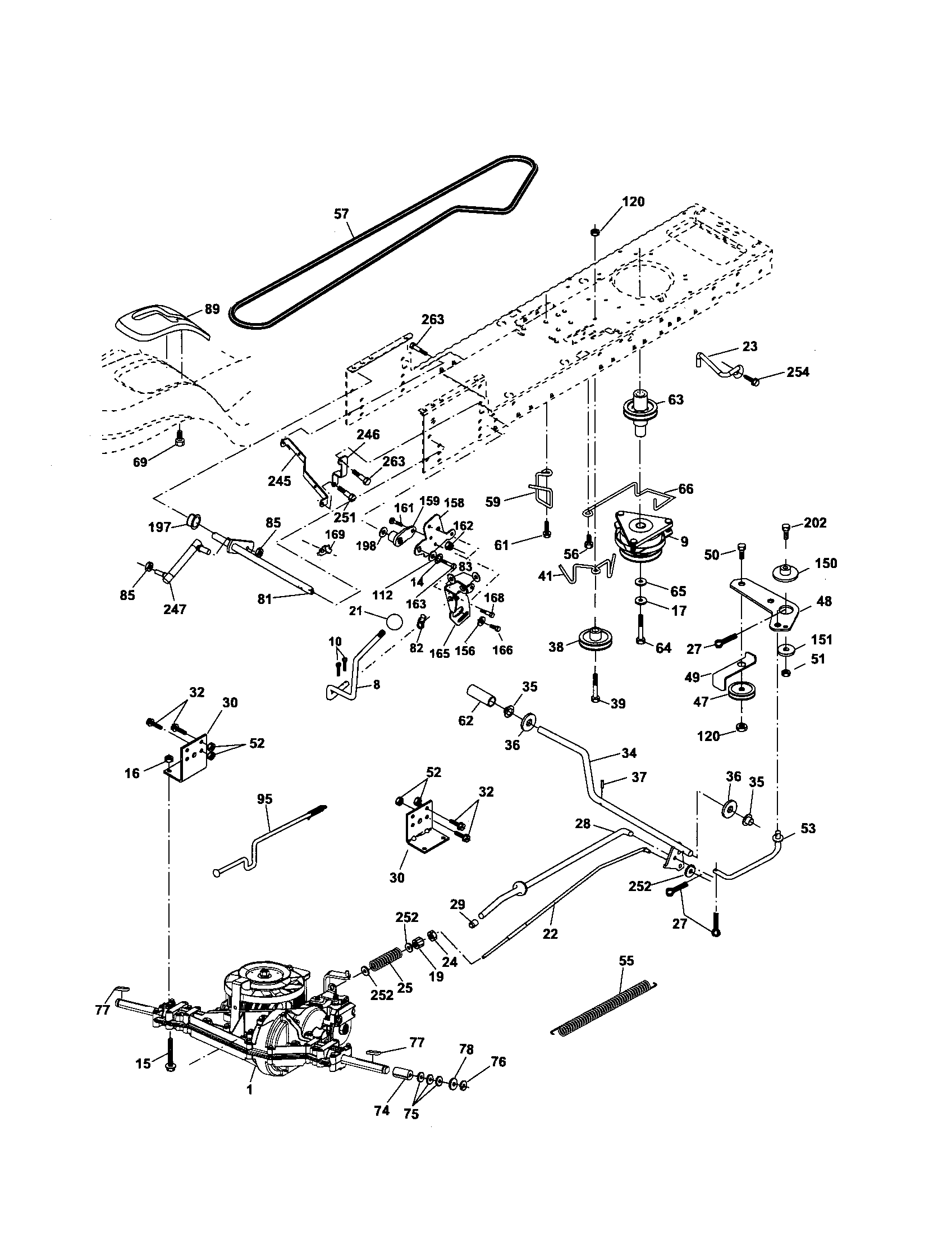 Husqvarna YTH2448 drive diagram