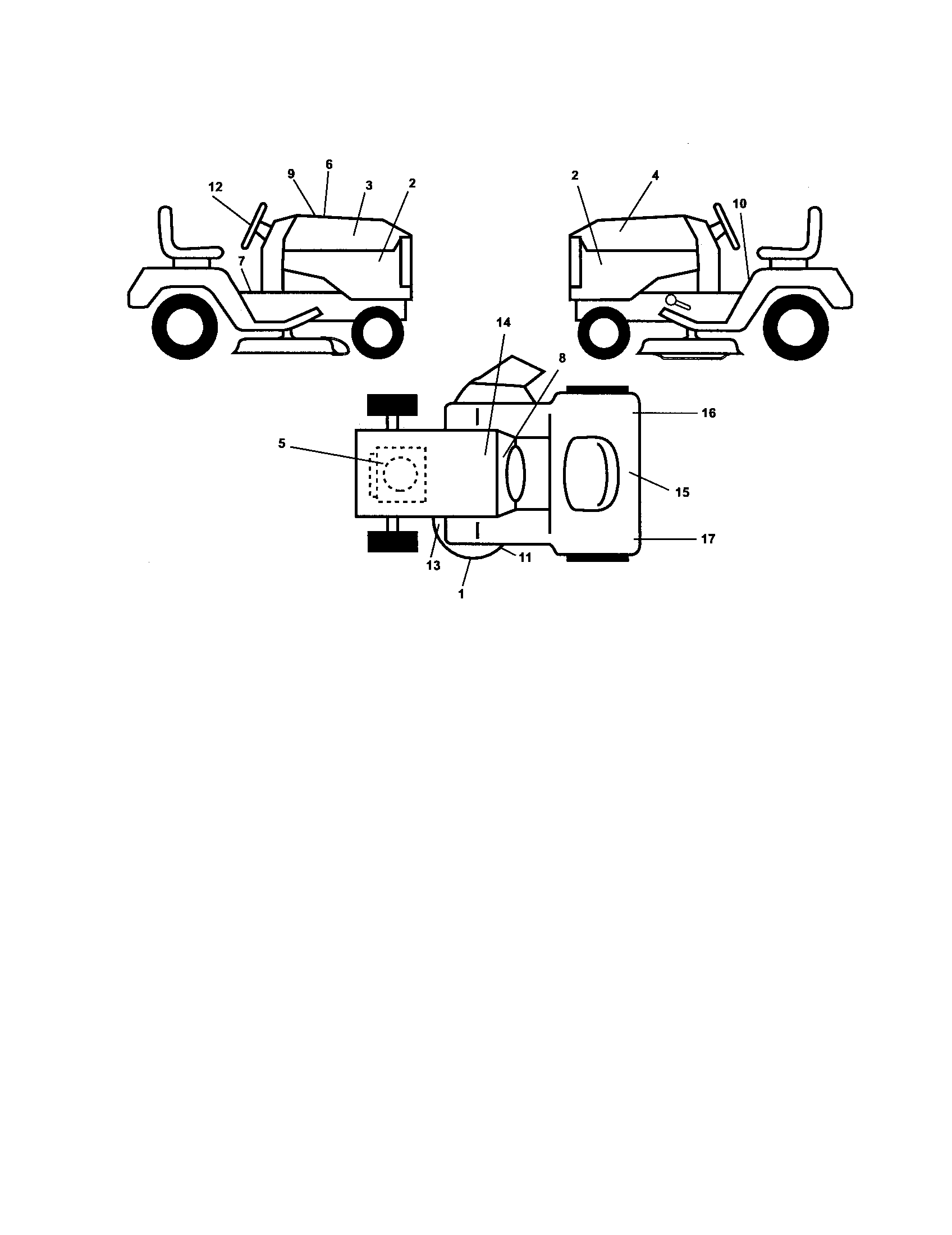 Husqvarna YTH2448 decals diagram