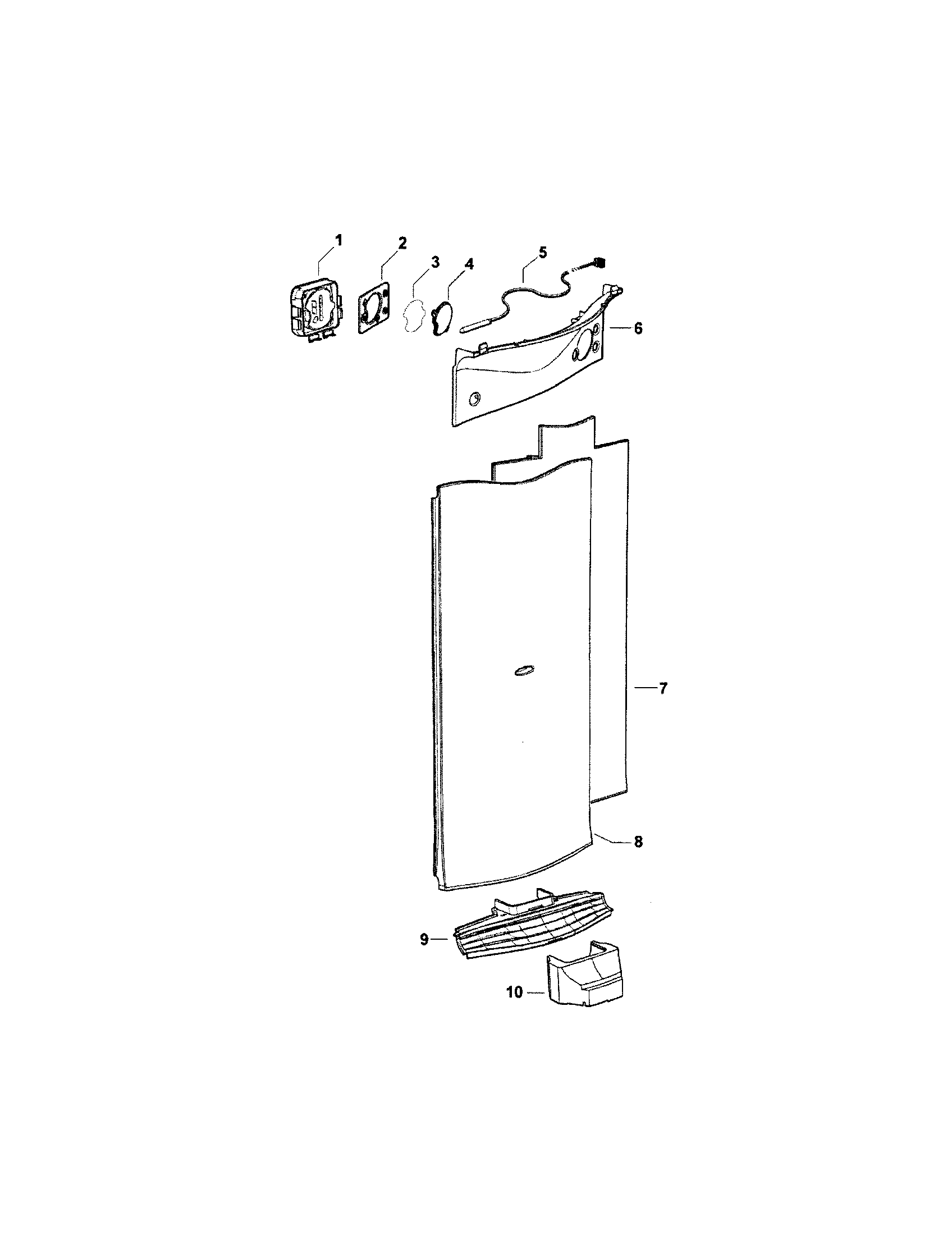 Fisher & Paykel E522 electronic module and duct covers diagram