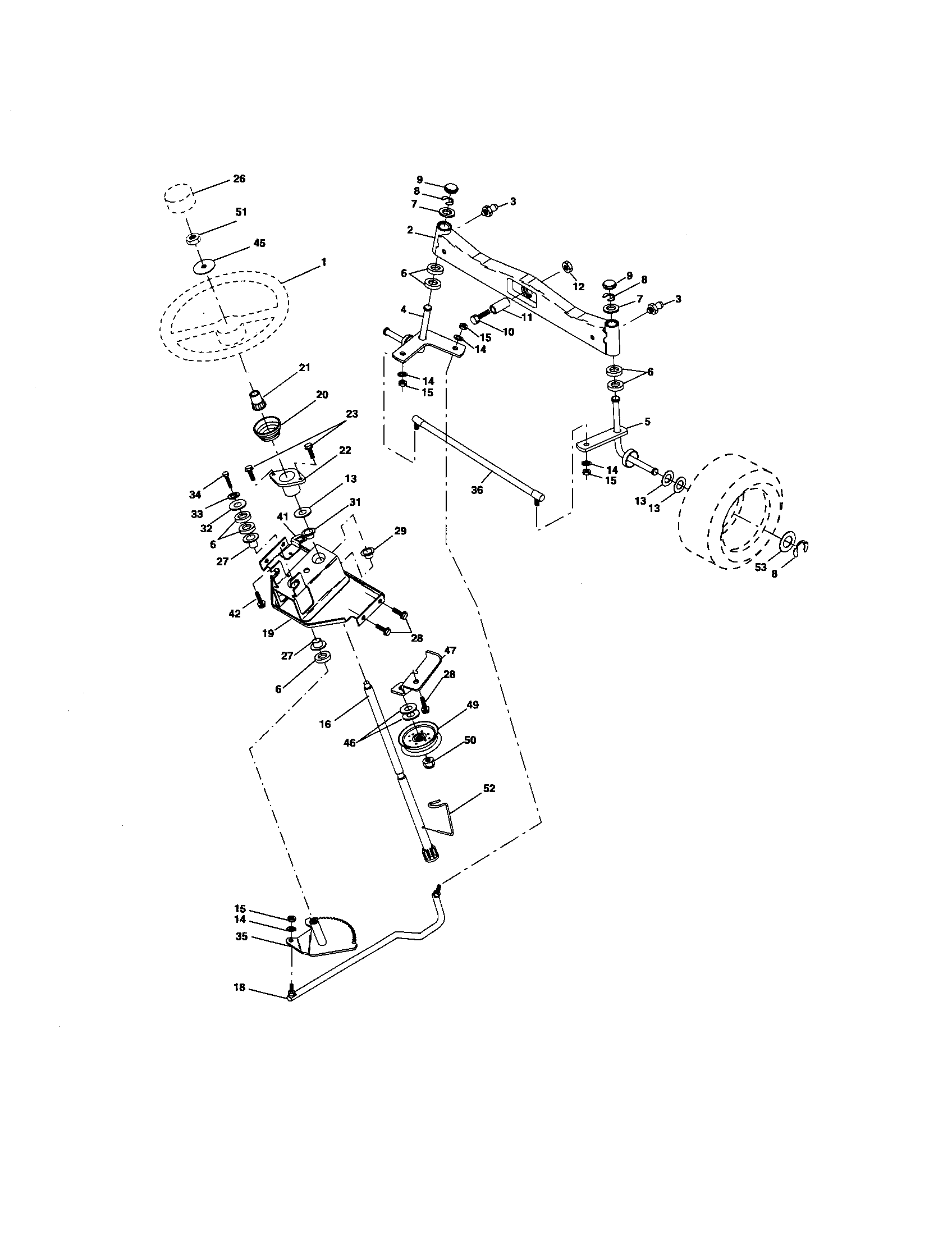 Craftsman 917276102 steering diagram