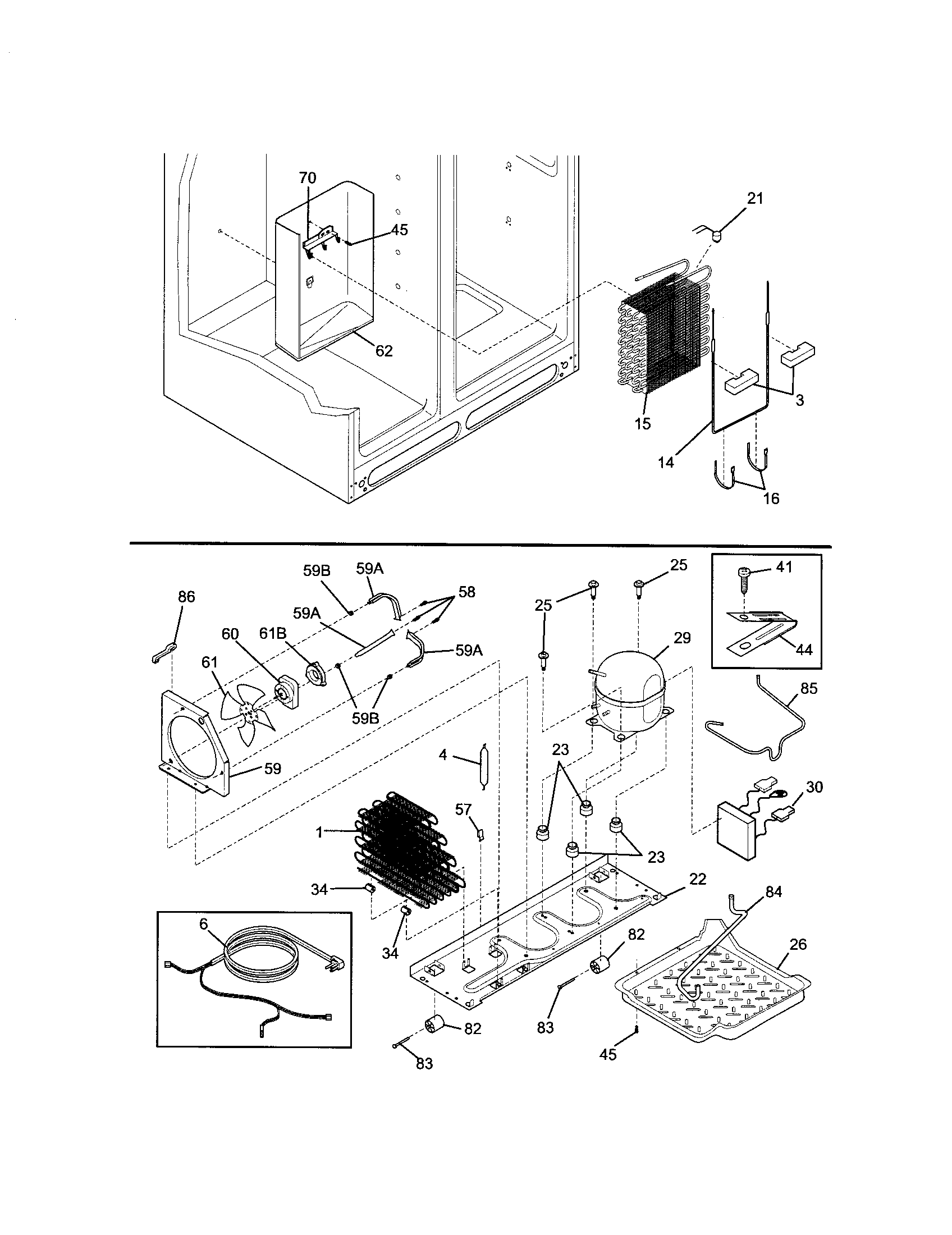 Frigidaire FLSC23F6DS1 system diagram